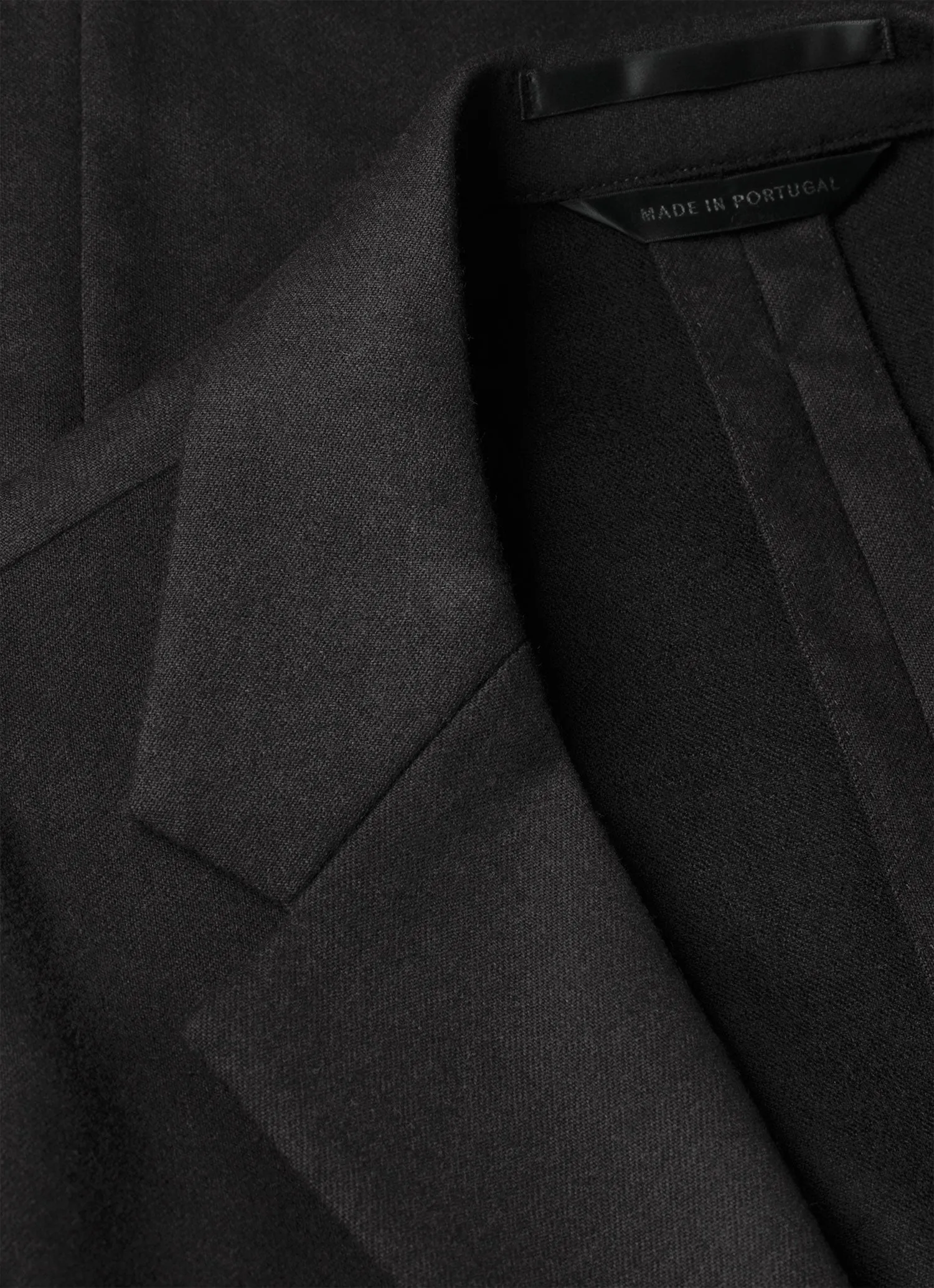 Men's Wool Cashmere Flannel Blazer in Charcoal Melange sold by Sunspel product image thumbnail 4