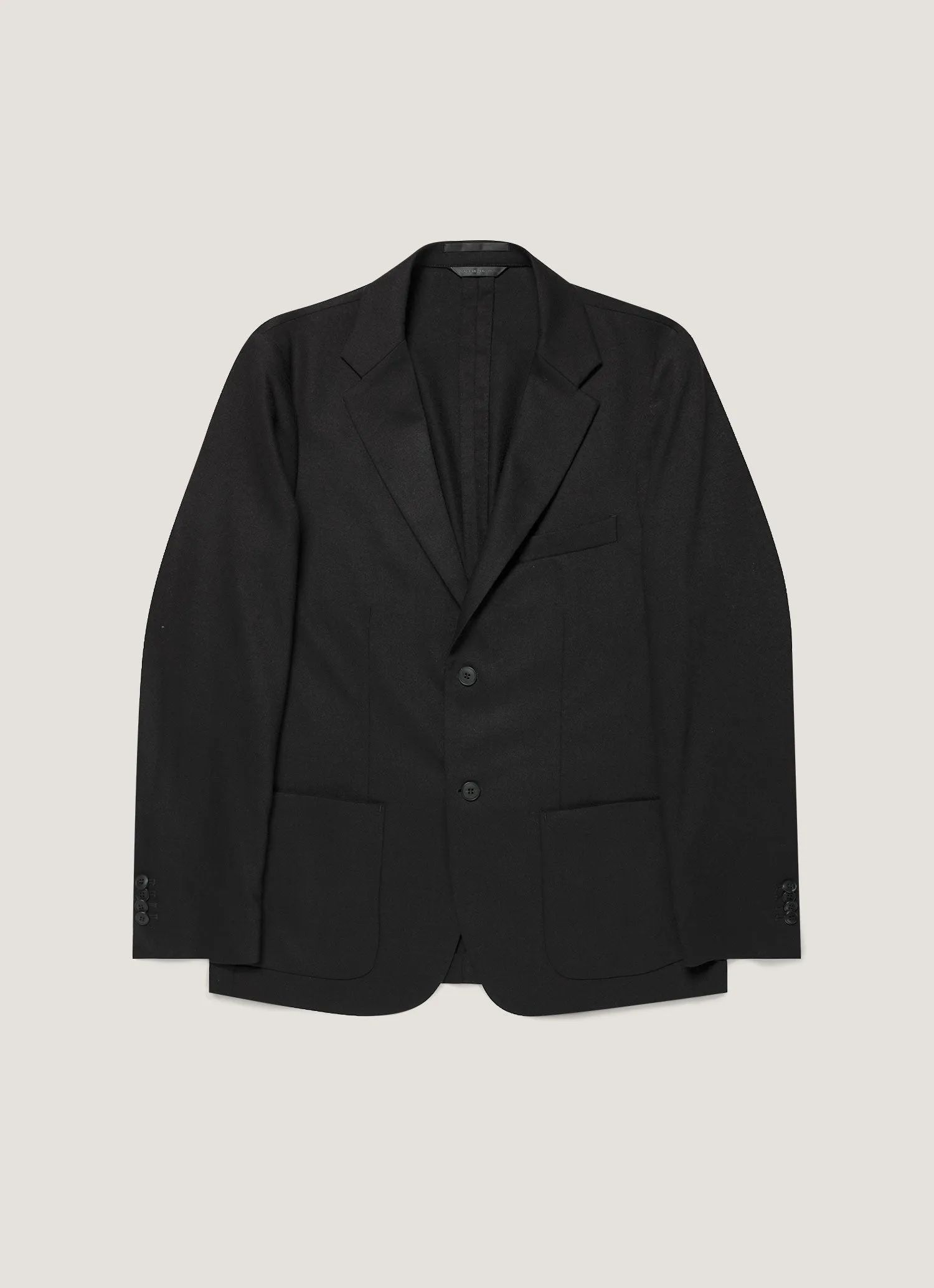 Men's Wool Cashmere Flannel Blazer in Charcoal Melange sold by Sunspel