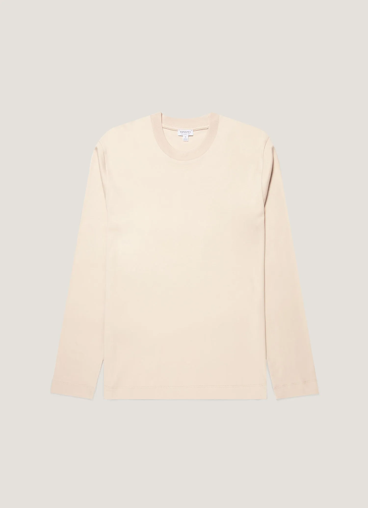 Men's Long Sleeve Heavyweight T-shirt in Swansdown sold by Sunspel