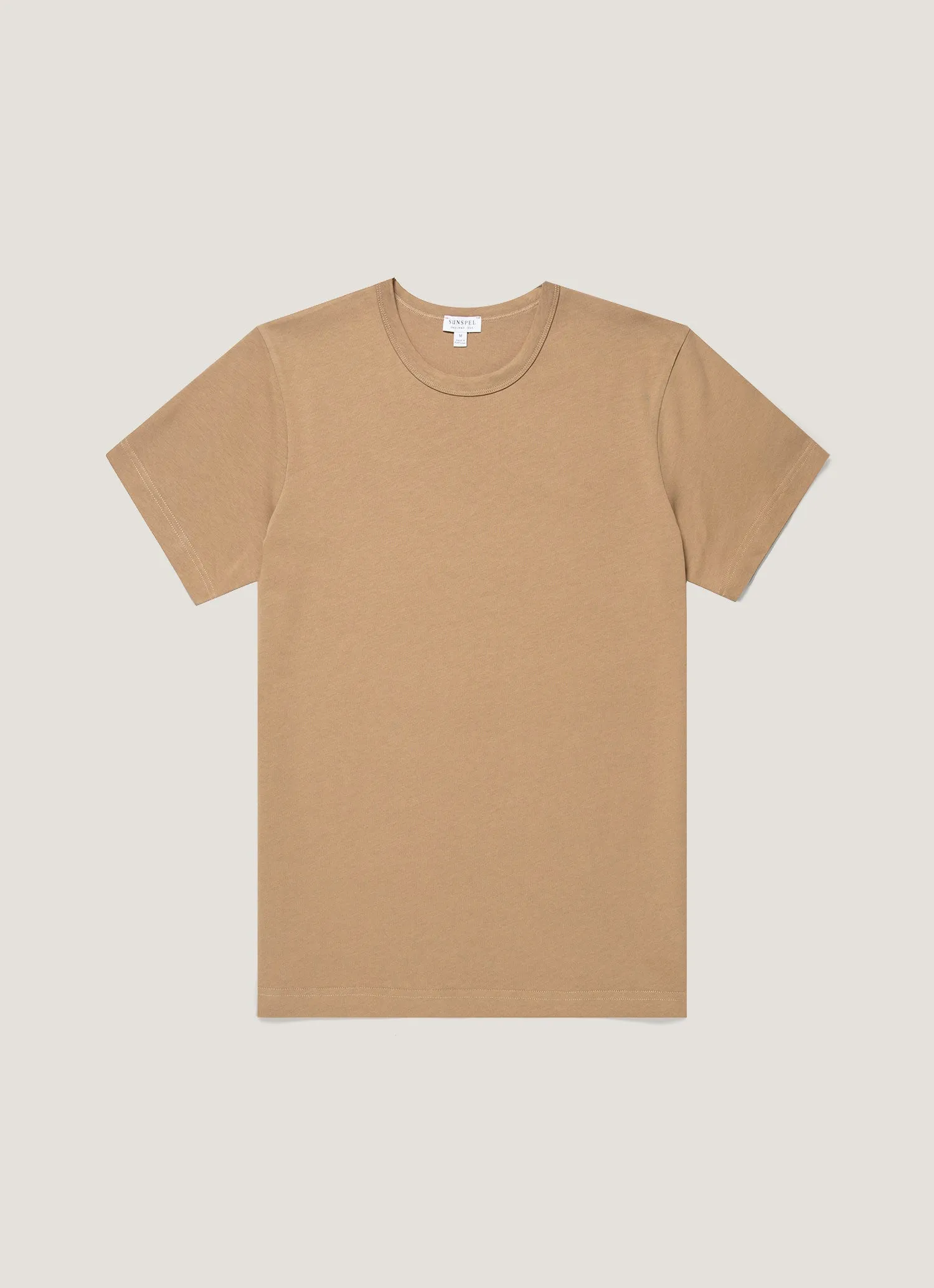 Men's Heavyweight Classic T-shirt in Dark Beige sold by Sunspel
