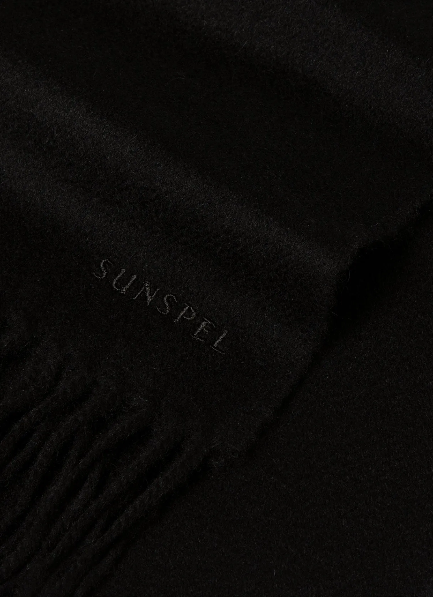 Men's Cashmere Scarf in Black sold by Sunspel product image thumbnail 2