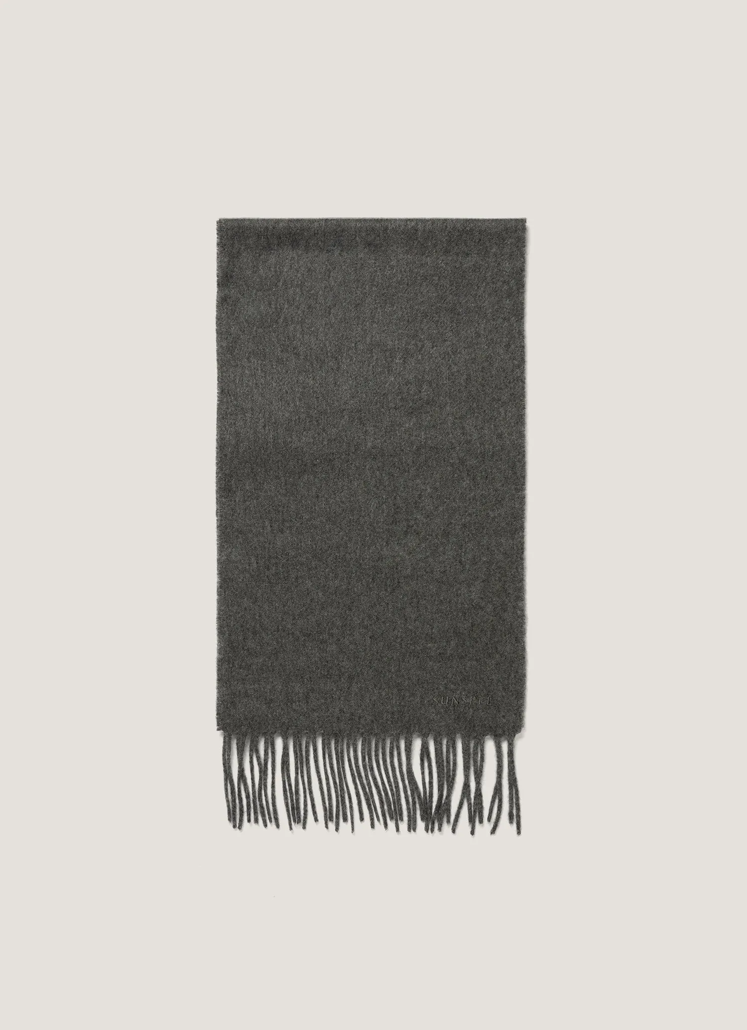 Men's Cashmere Scarf in Charcoal Melange sold by Sunspel