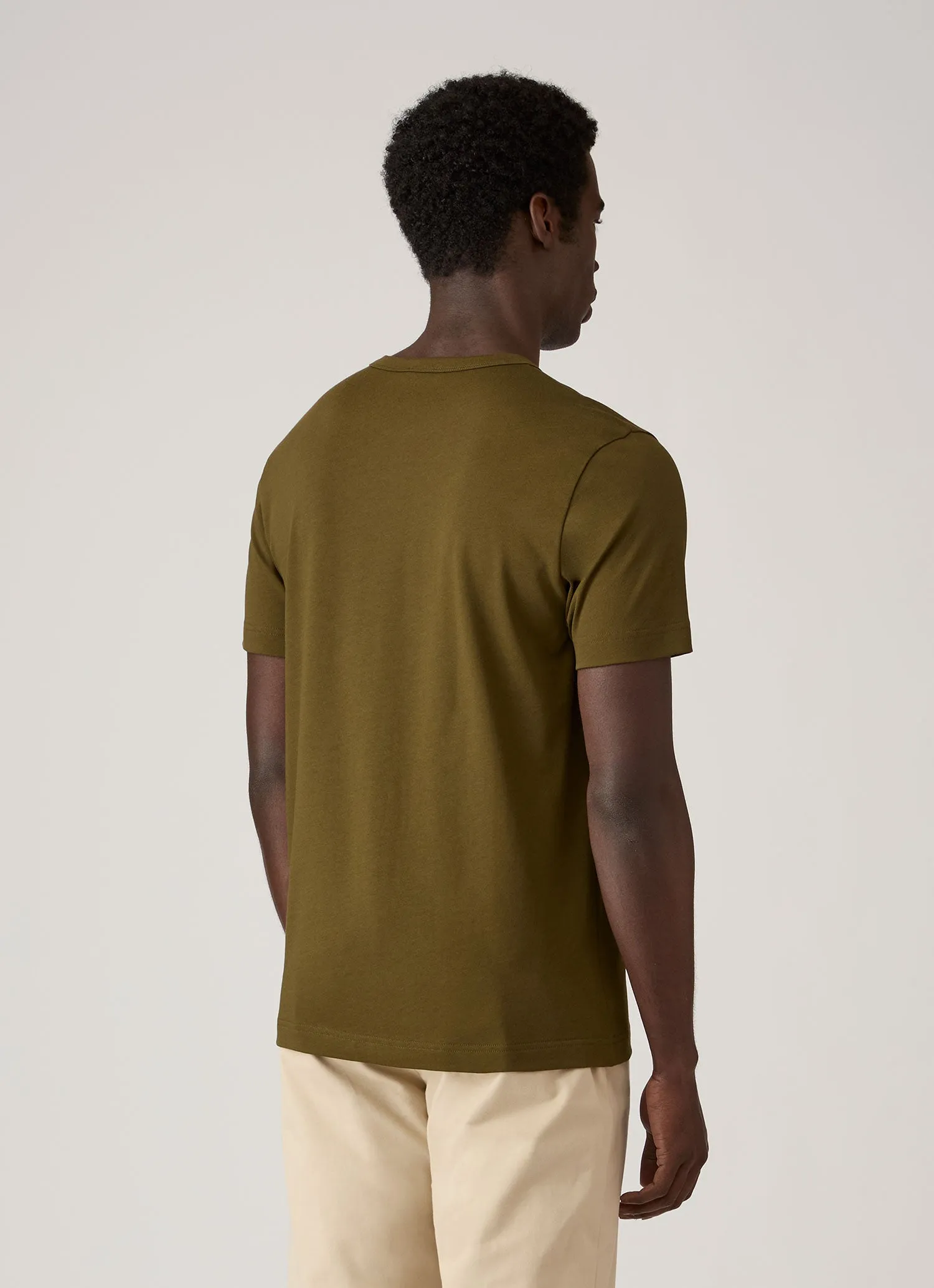 Men's Heavyweight Classic T-shirt in Loden Green sold by Sunspel product image thumbnail 5
