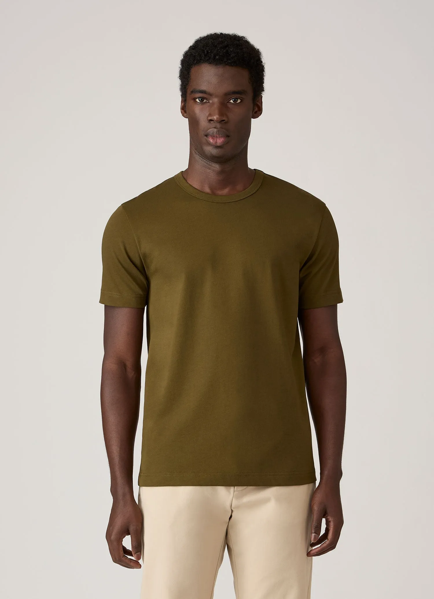 Men's Heavyweight Classic T-shirt in Loden Green sold by Sunspel product image thumbnail 2