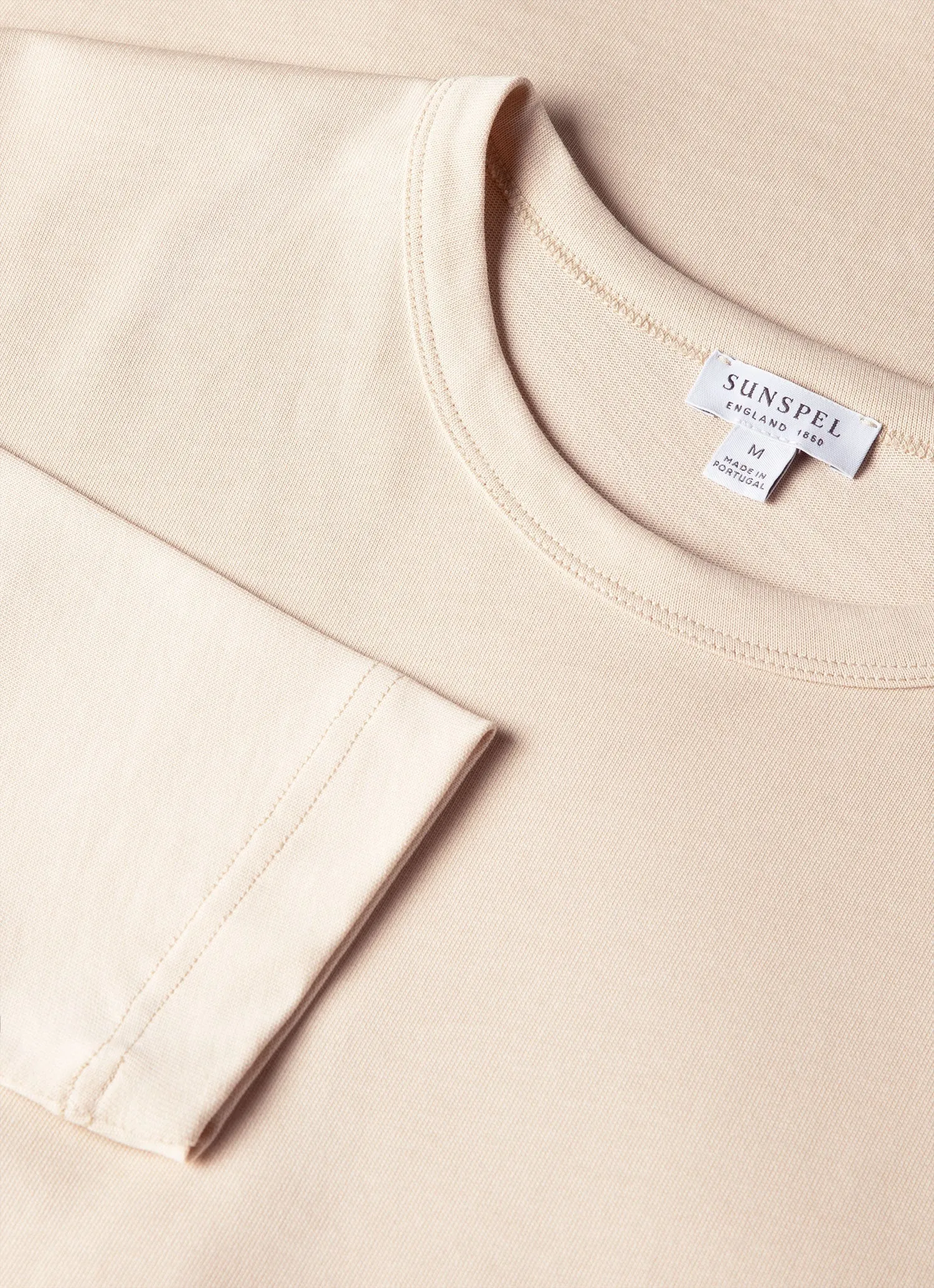 Men's Long Sleeve Heavyweight Classic T-shirt in Swansdown sold by Sunspel product image thumbnail 4