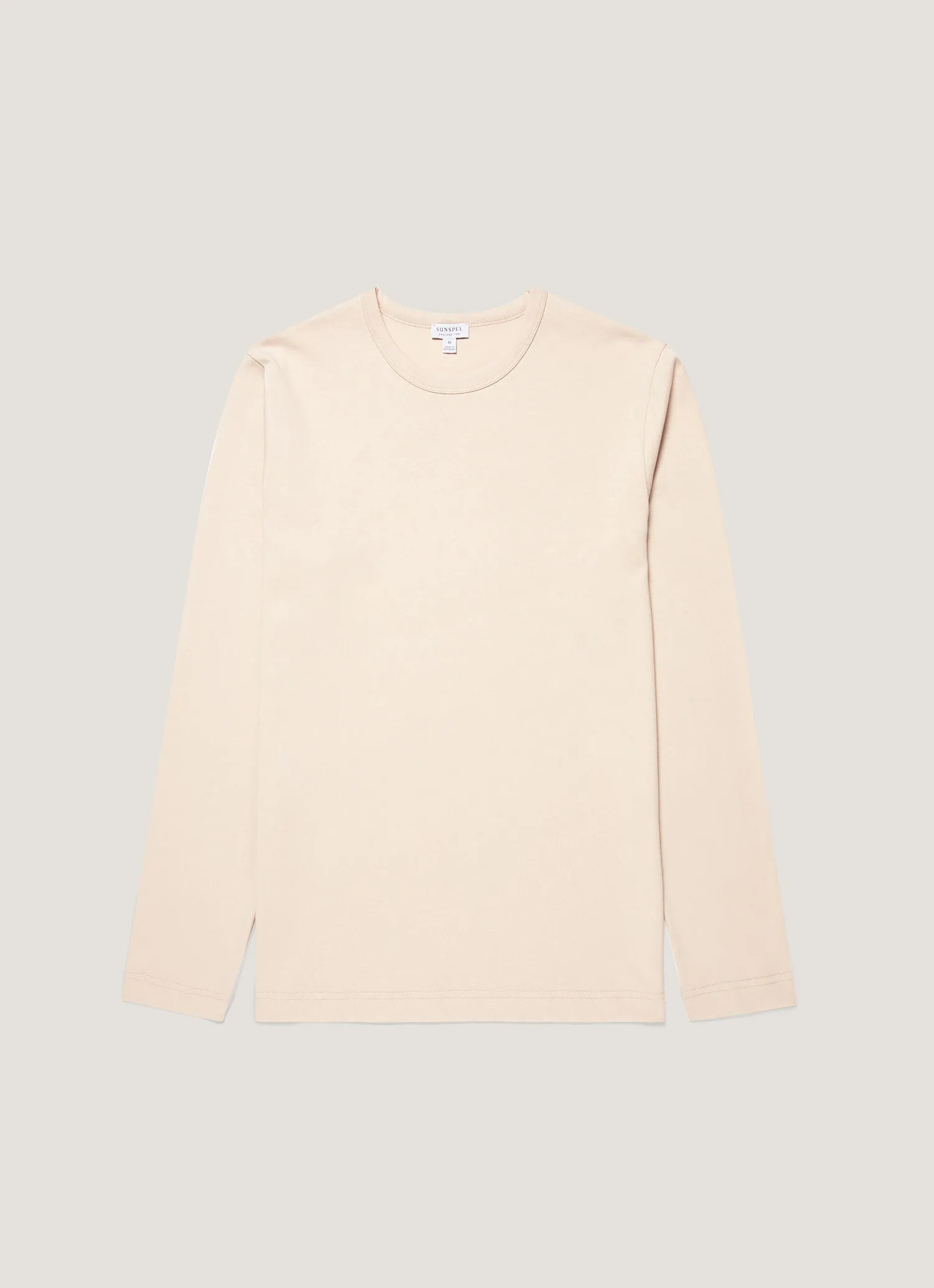 Men's Long Sleeve Heavyweight Classic T-shirt in Swansdown sold by Sunspel
