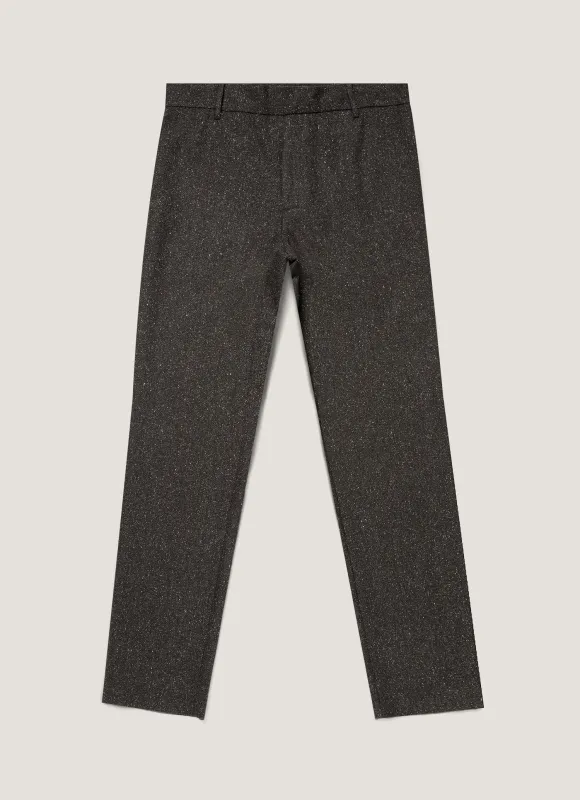 Men's Donegal Tweed Trouser in Anthracite Melange made by Sunspel