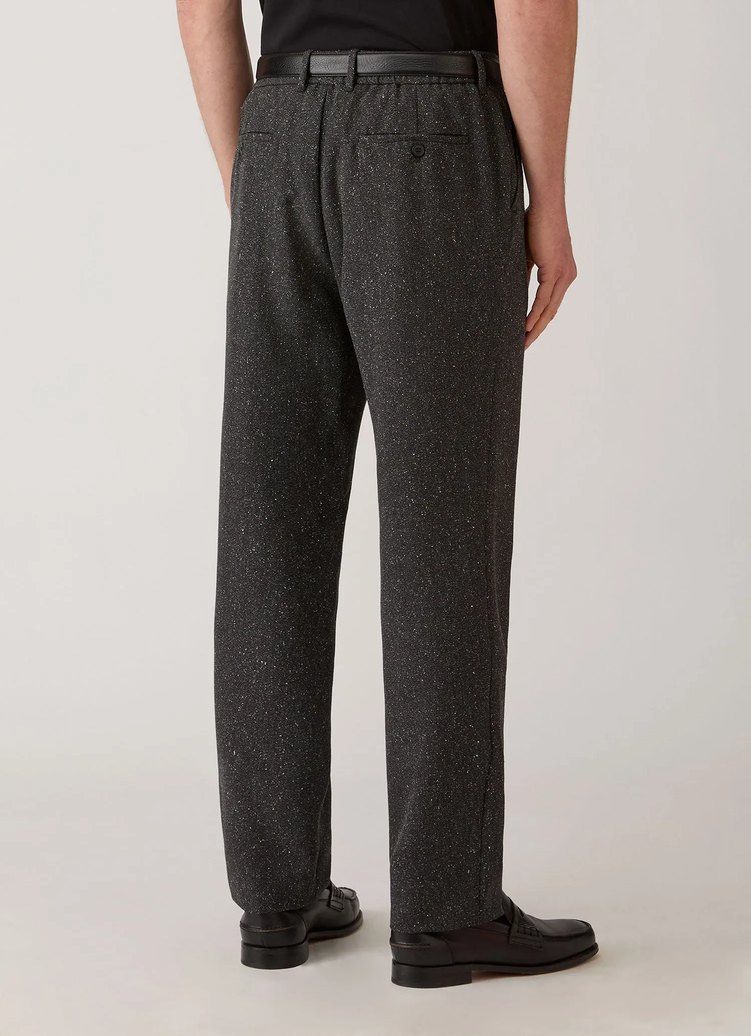 Men's Donegal Tweed Trouser in Anthracite Melange sold by Sunspel product image thumbnail 5