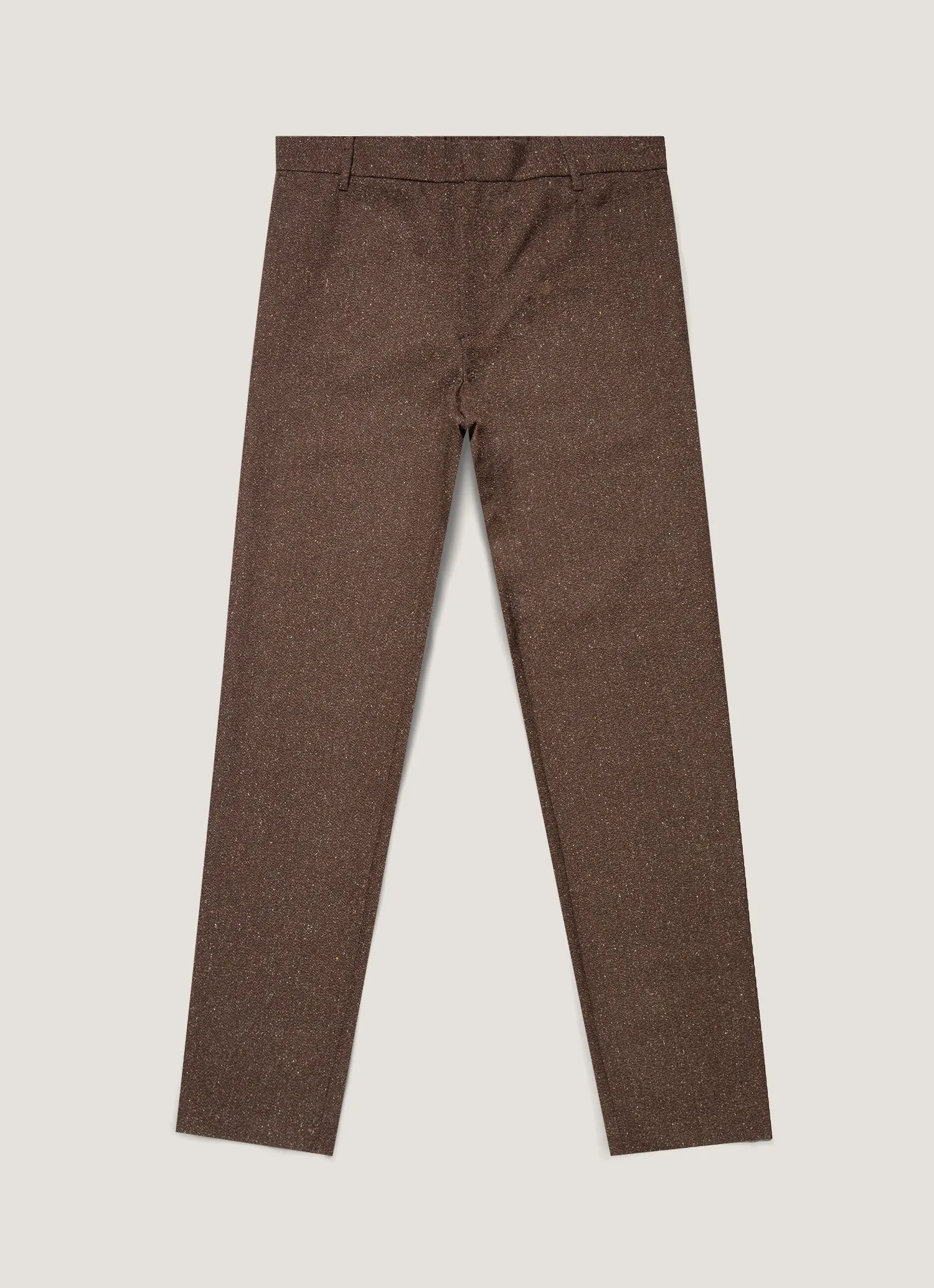 Men's Donegal Tweed Trouser in Dark Brown Melange sold by Sunspel