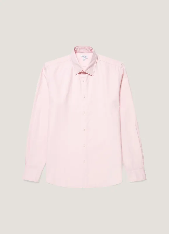 Men's Oxford Shirt in Light Pink made by Sunspel