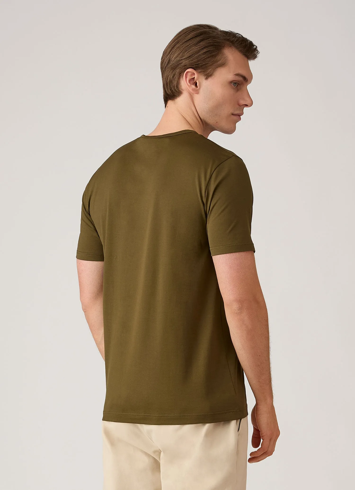 Men's Classic T-shirt in Loden Green sold by Sunspel product image thumbnail 5