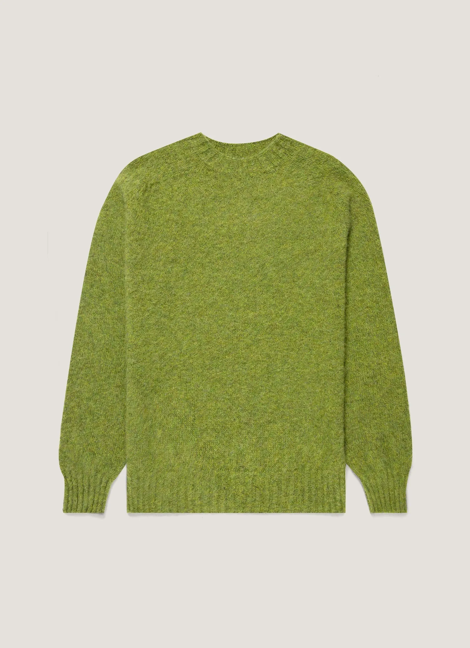 Men's Shetland Crew Neck Jumper in Crabapple sold by Sunspel