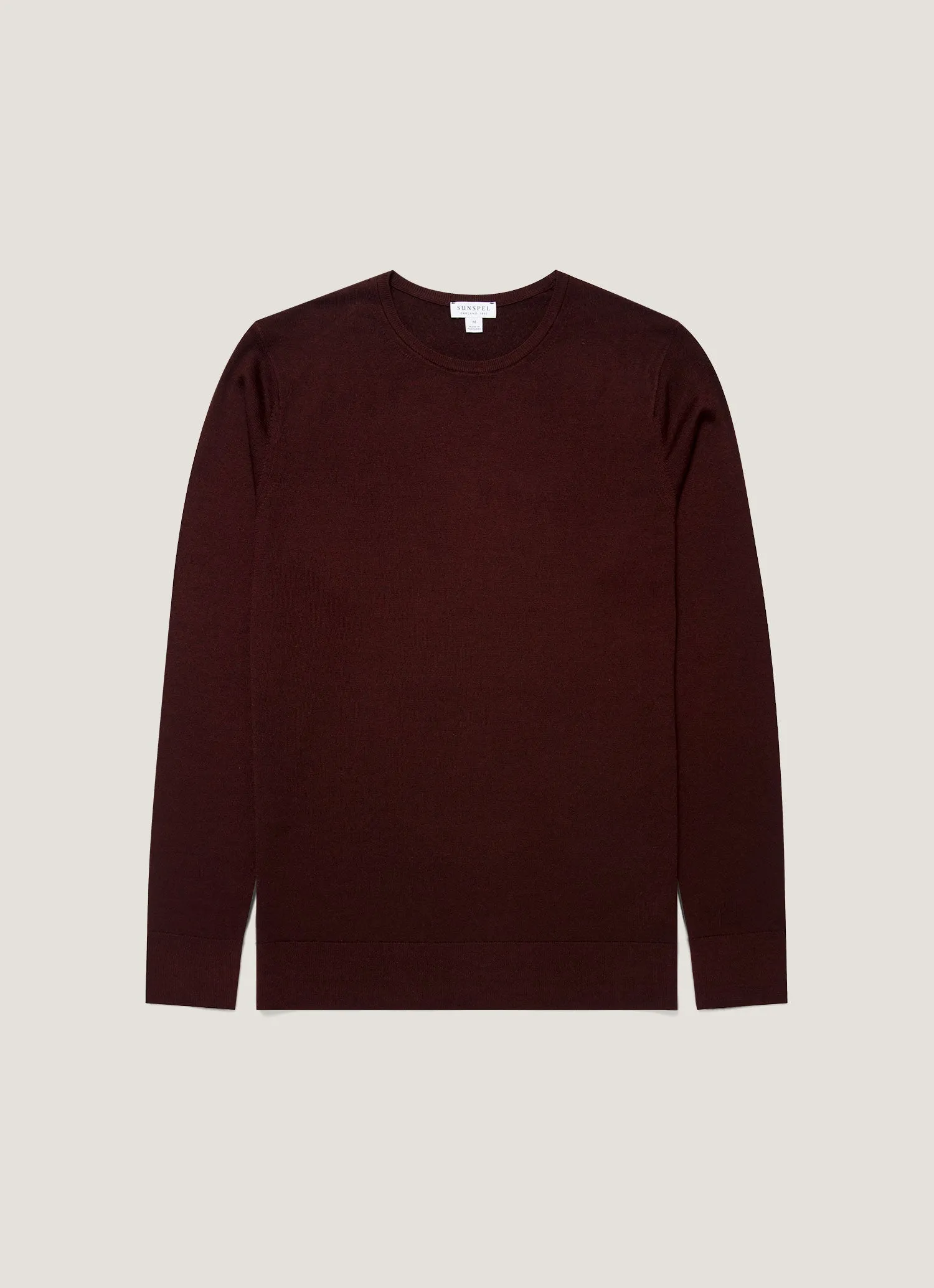 Men's Extra-Fine Merino Jumper in Bakelite sold by Sunspel