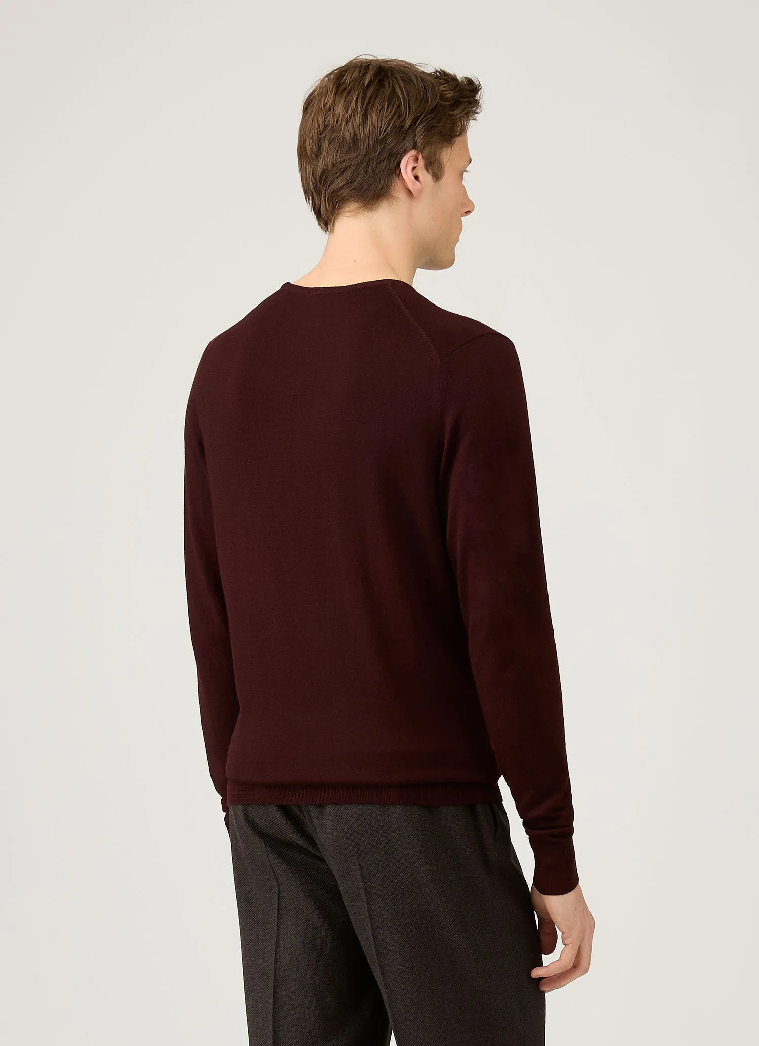 Men's Extra-Fine Merino Jumper in Bakelite sold by Sunspel product image thumbnail 5