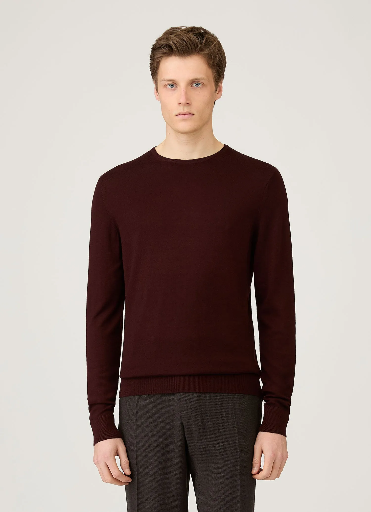 Men's Extra-Fine Merino Jumper in Bakelite sold by Sunspel product image thumbnail 2