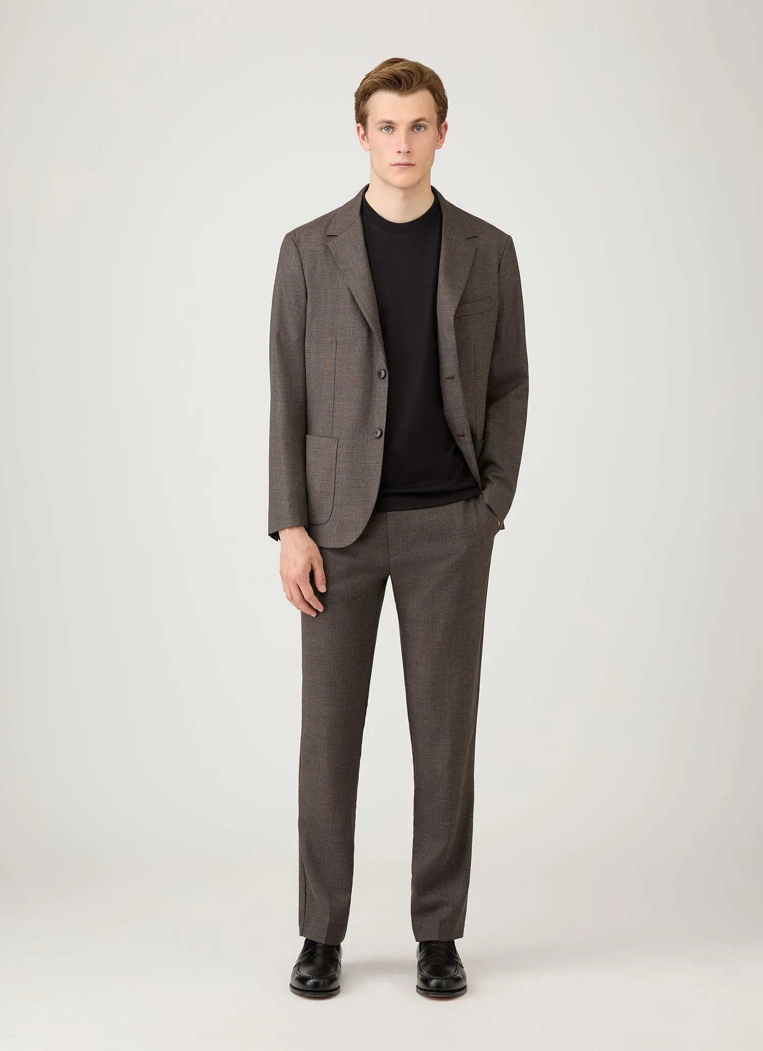 Men's Silk Cotton T-shirt in Black sold by Sunspel product image thumbnail 3