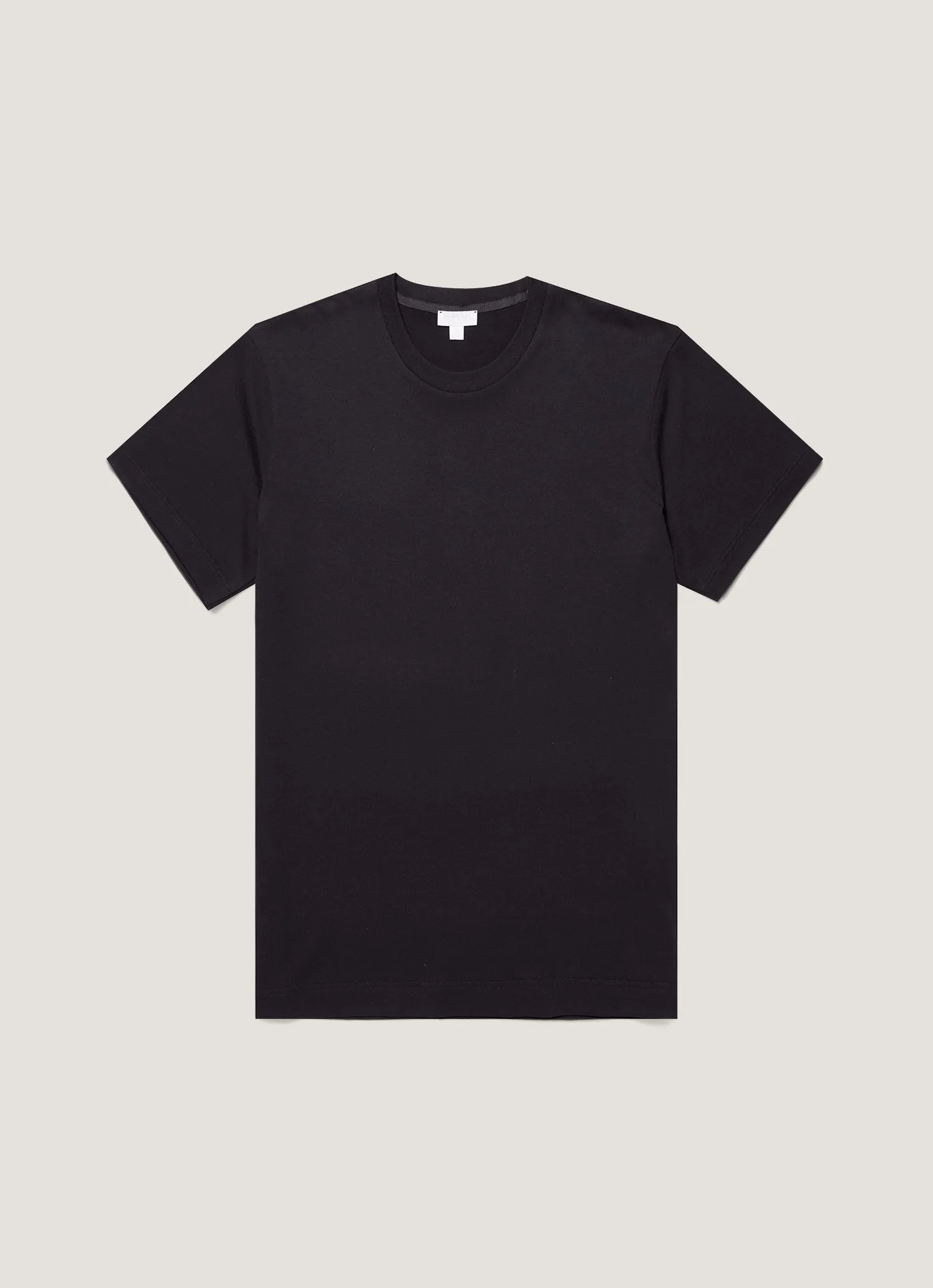 Men's Silk Cotton T-shirt in Black sold by Sunspel
