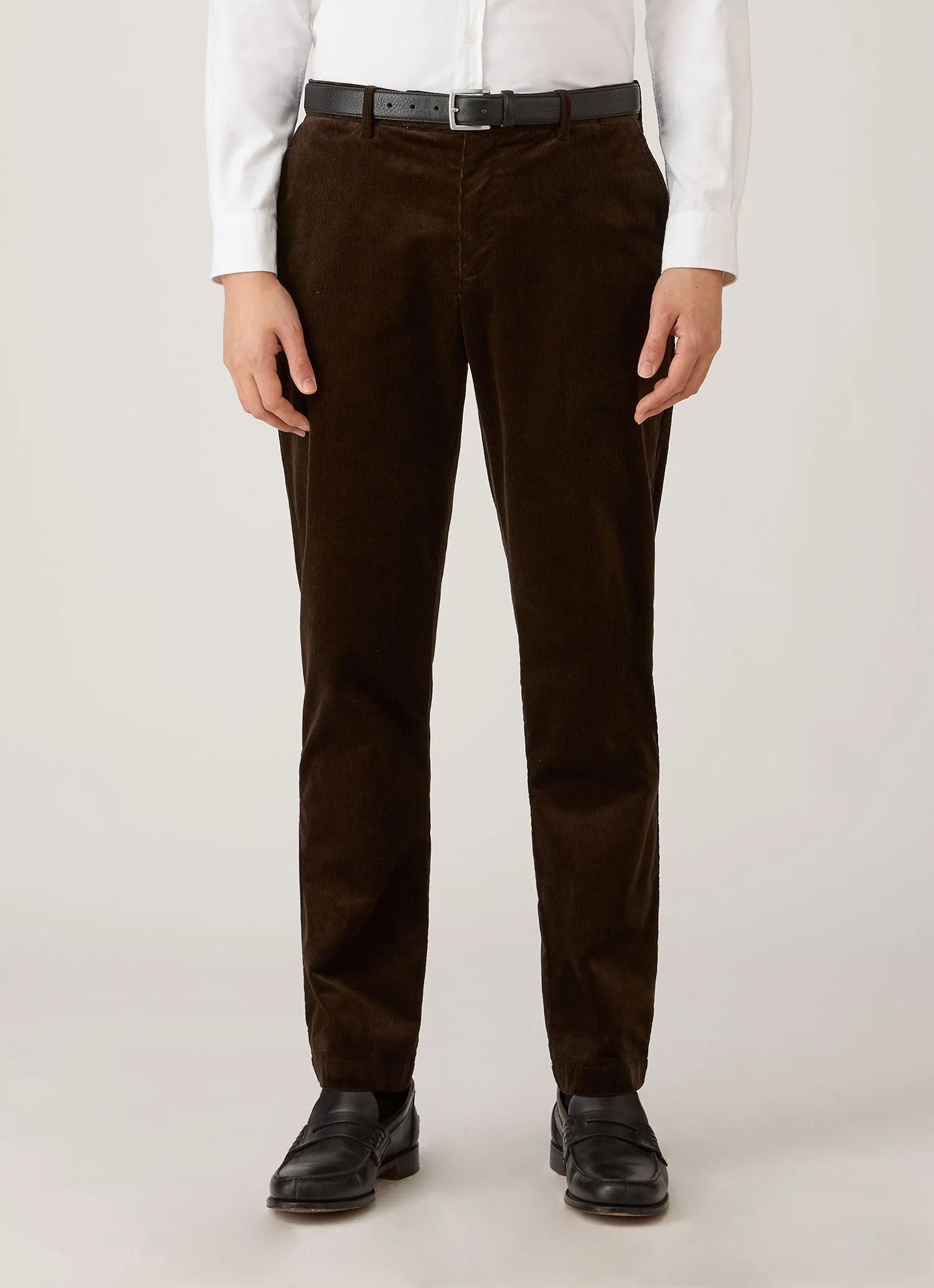 Men's Corduroy Trouser in Dark Chocolate sold by Sunspel product image thumbnail 2