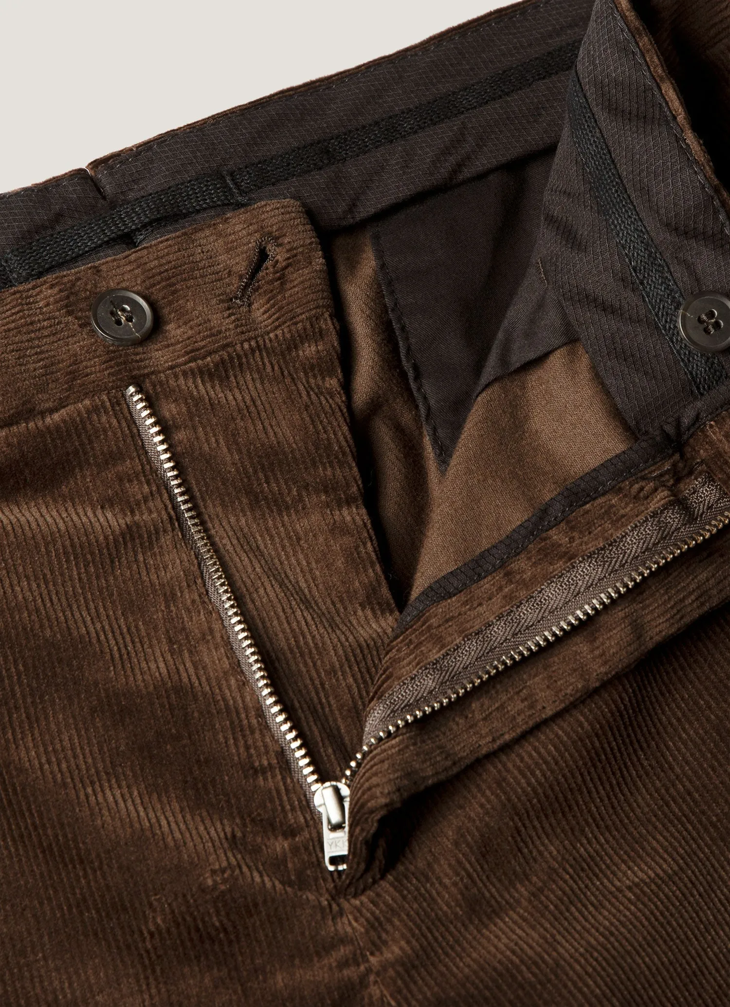 Men's Corduroy Trouser in Dark Chocolate sold by Sunspel product image thumbnail 4