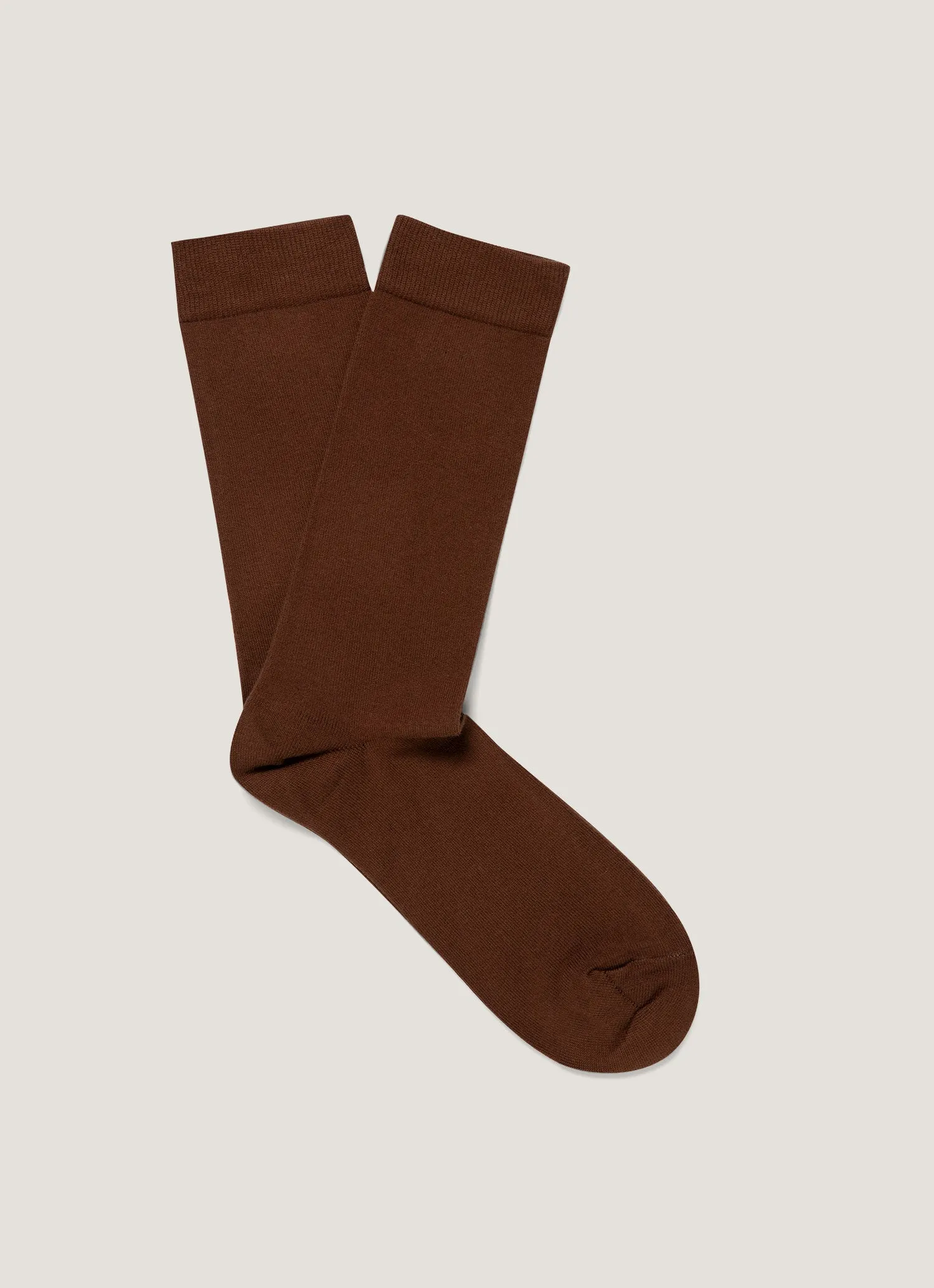 Men's Cotton Socks in Chestnut sold by Sunspel
