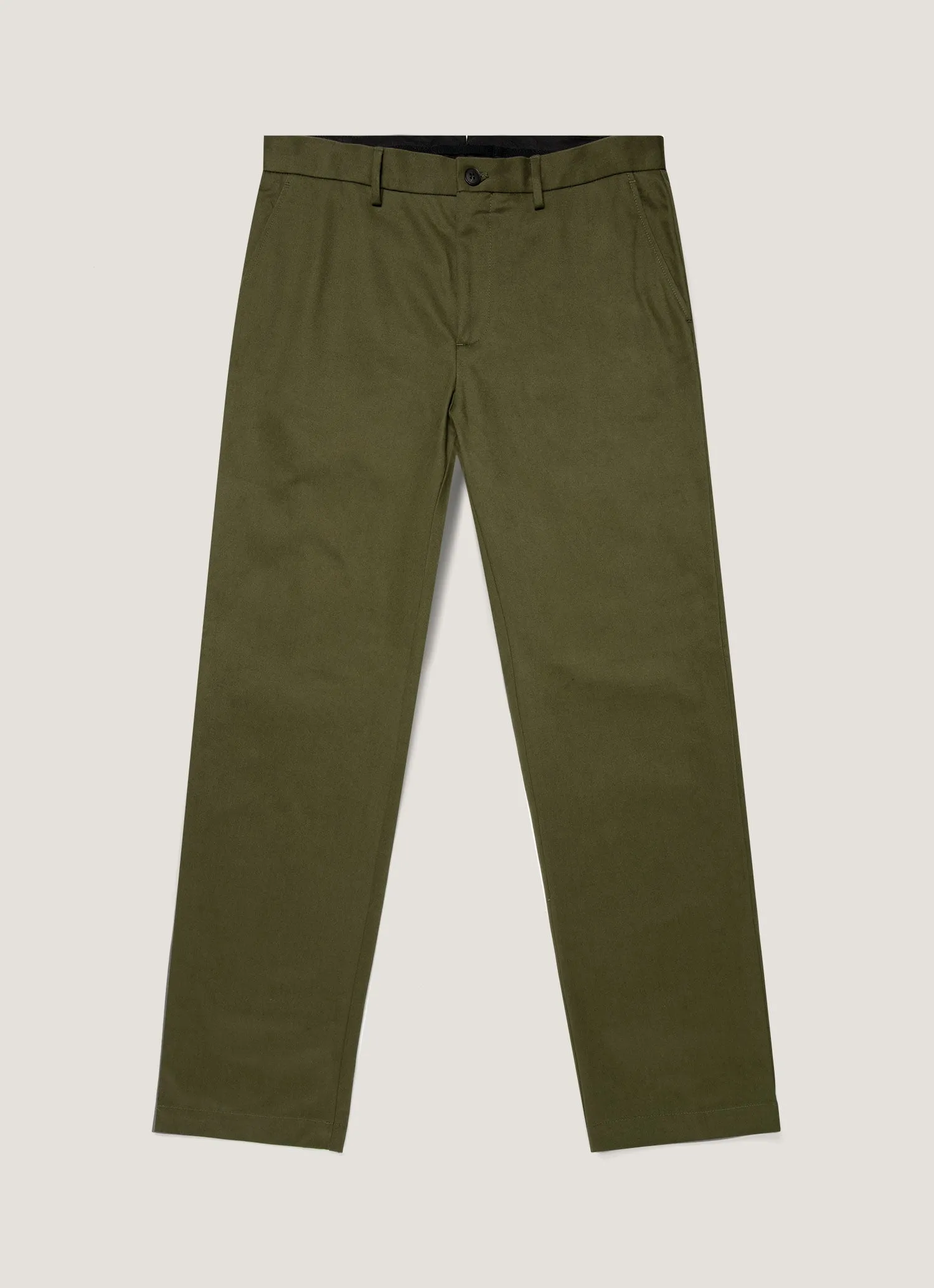 Men's Cotton Drill Trouser in Loden Green sold by Sunspel