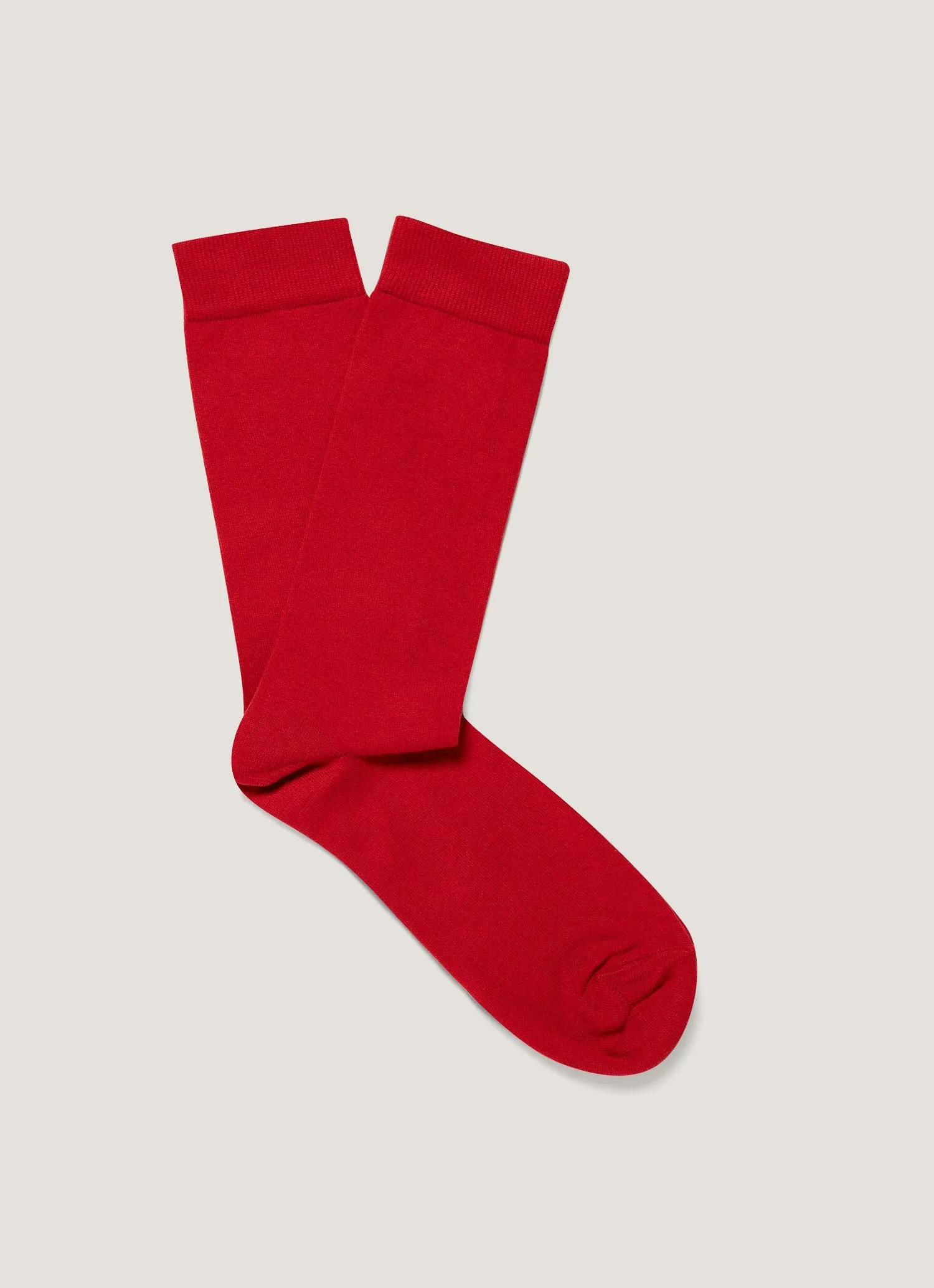 Men's Cotton Socks in Ruby Red sold by Sunspel