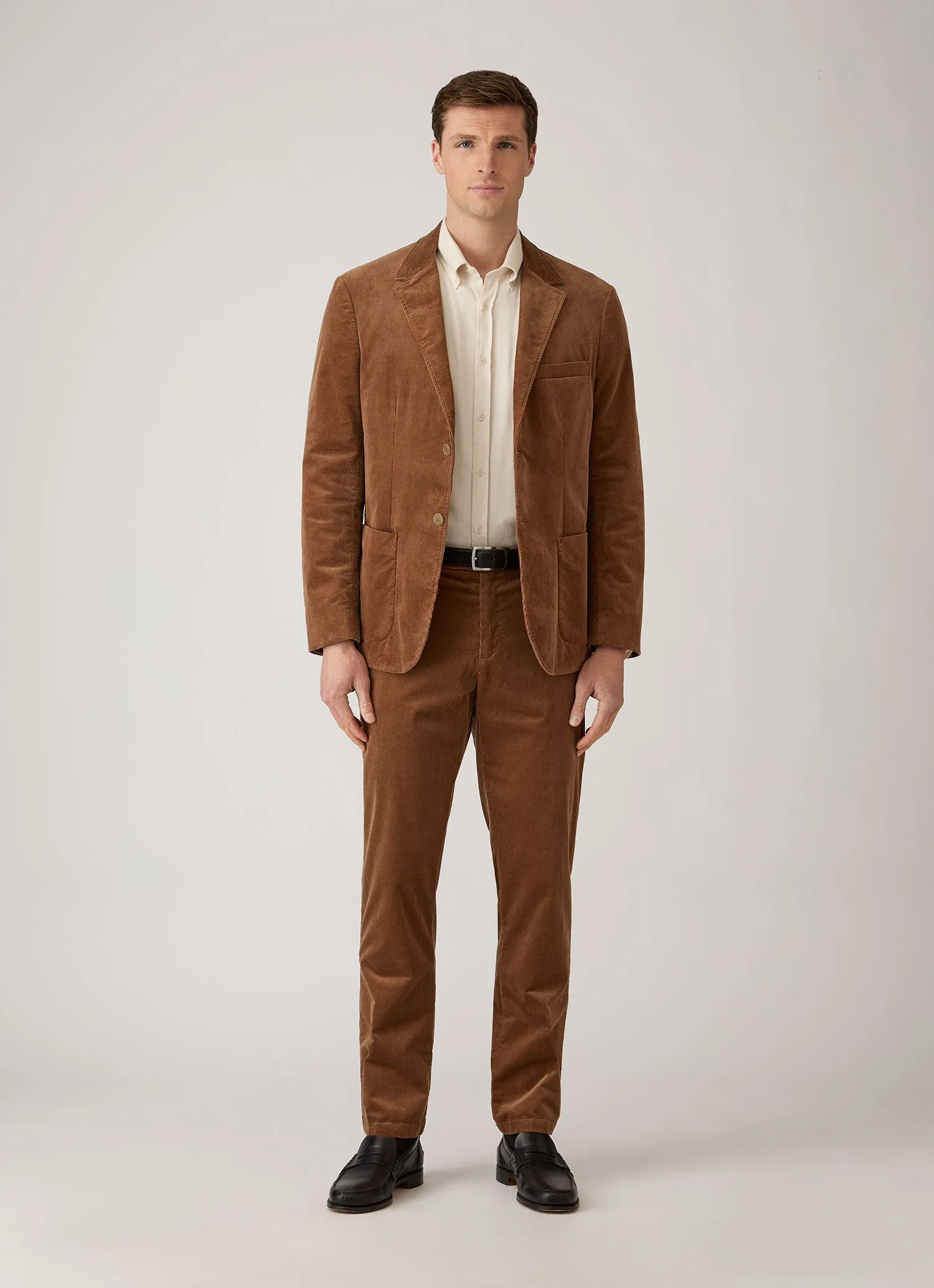 Men's Corduroy Trouser in Dark Beige sold by Sunspel product image thumbnail 3