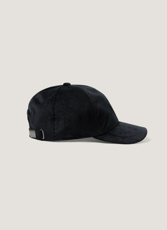 Men's Corduroy Cap in Navy made by Sunspel