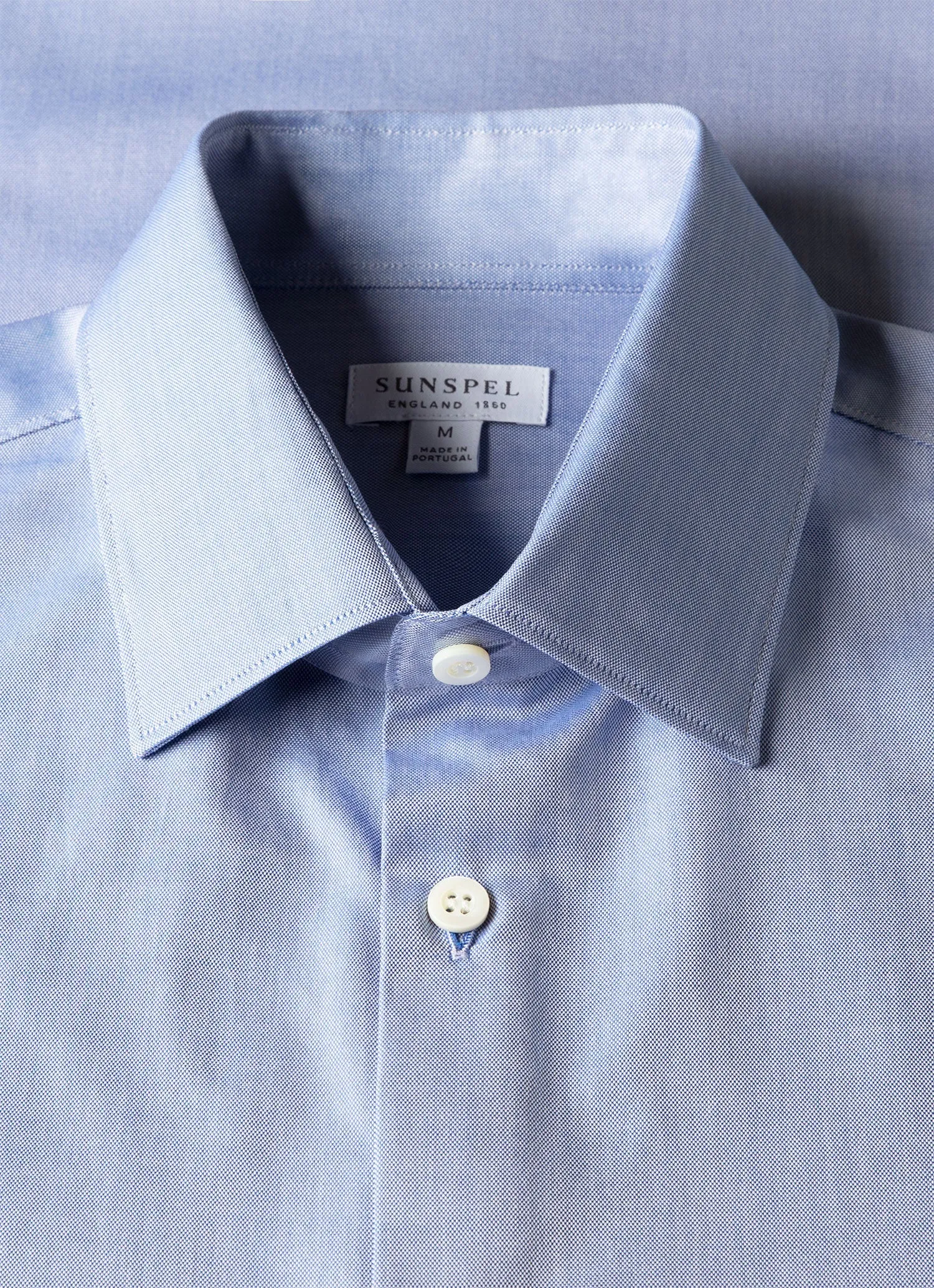 Men's Smart Oxford Shirt in Dark Blue sold by Sunspel product image thumbnail 4