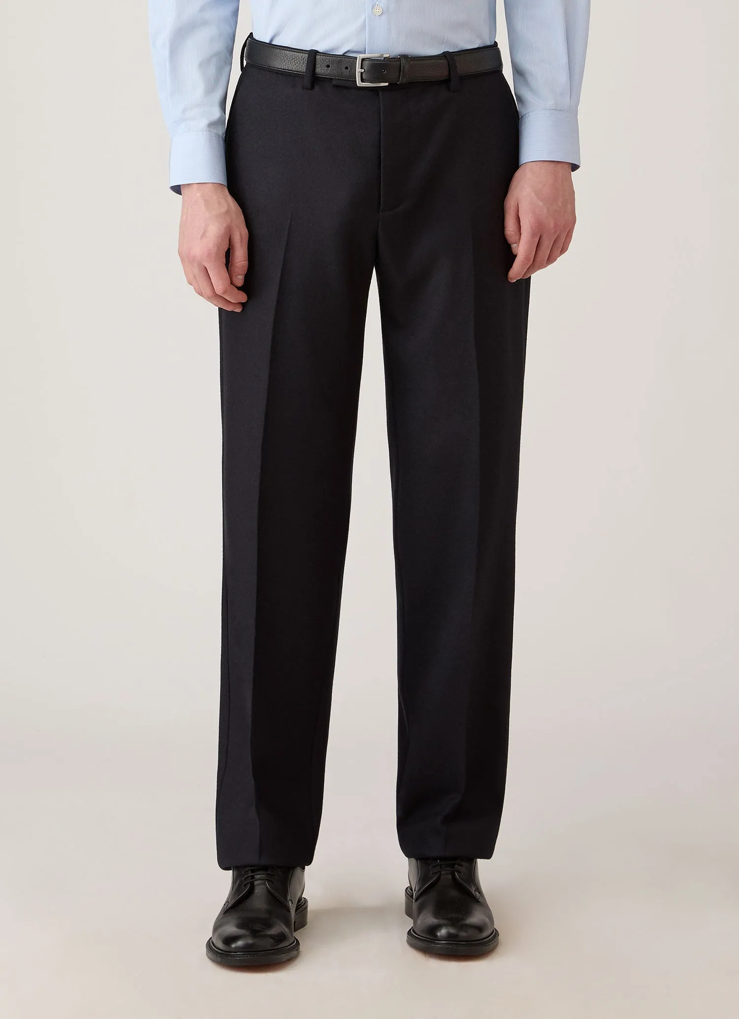 Men's Wool Cashmere Flannel Trouser in Navy sold by Sunspel product image thumbnail 2