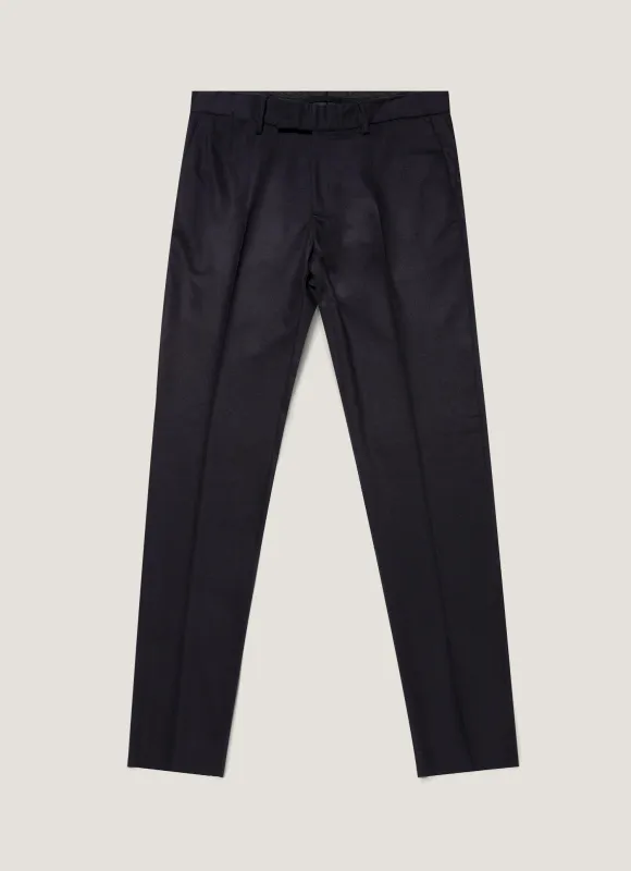 Men's Wool Cashmere Flannel Trouser in Navy made by Sunspel