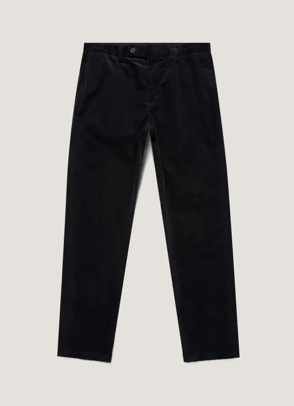 Men's Corduroy Trouser in Navy made by Sunspel