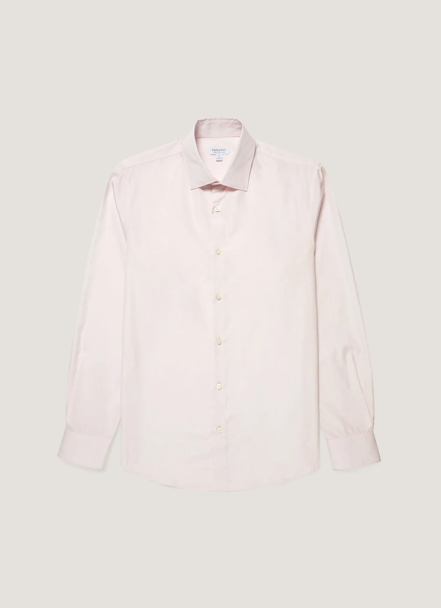 Men's Cotton Poplin Shirt in Light Pink sold by Sunspel
