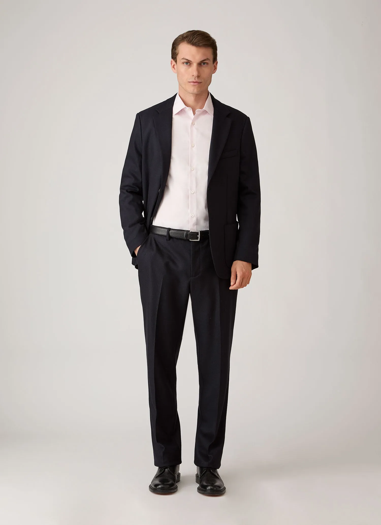 Men's Cotton Poplin Shirt in Light Pink sold by Sunspel product image thumbnail 3