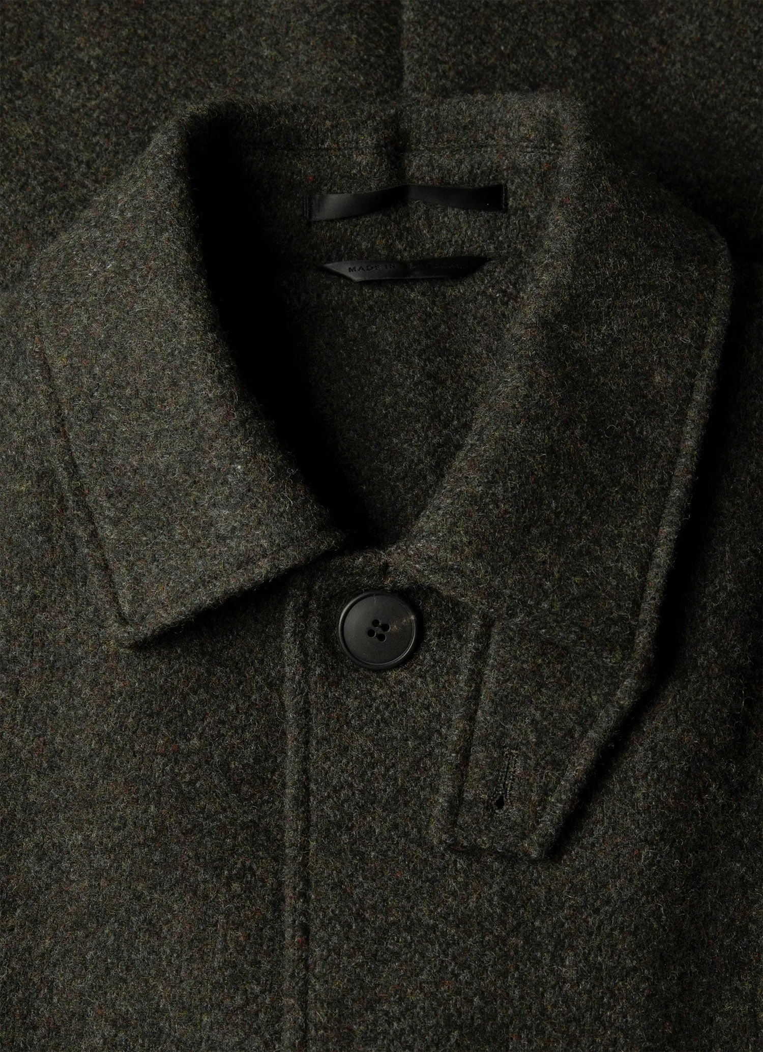 Men's Tweed Overcoat in Loden Green sold by Sunspel product image thumbnail 4