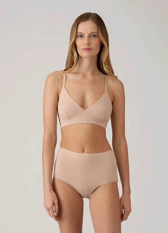 Women's Tencel™ Full Brief in Beige made by Sunspel