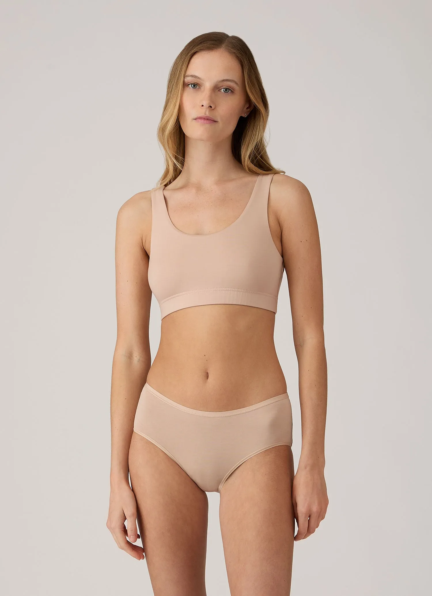 Women's Tencel™ Shorty Brief in Beige sold by Sunspel
