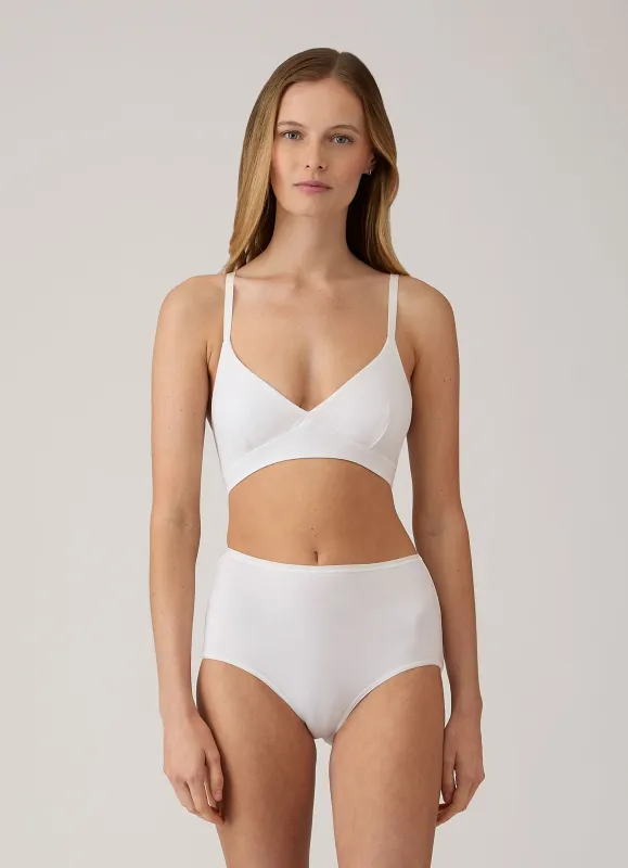 Women's Tencel™ Full Brief in White made by Sunspel