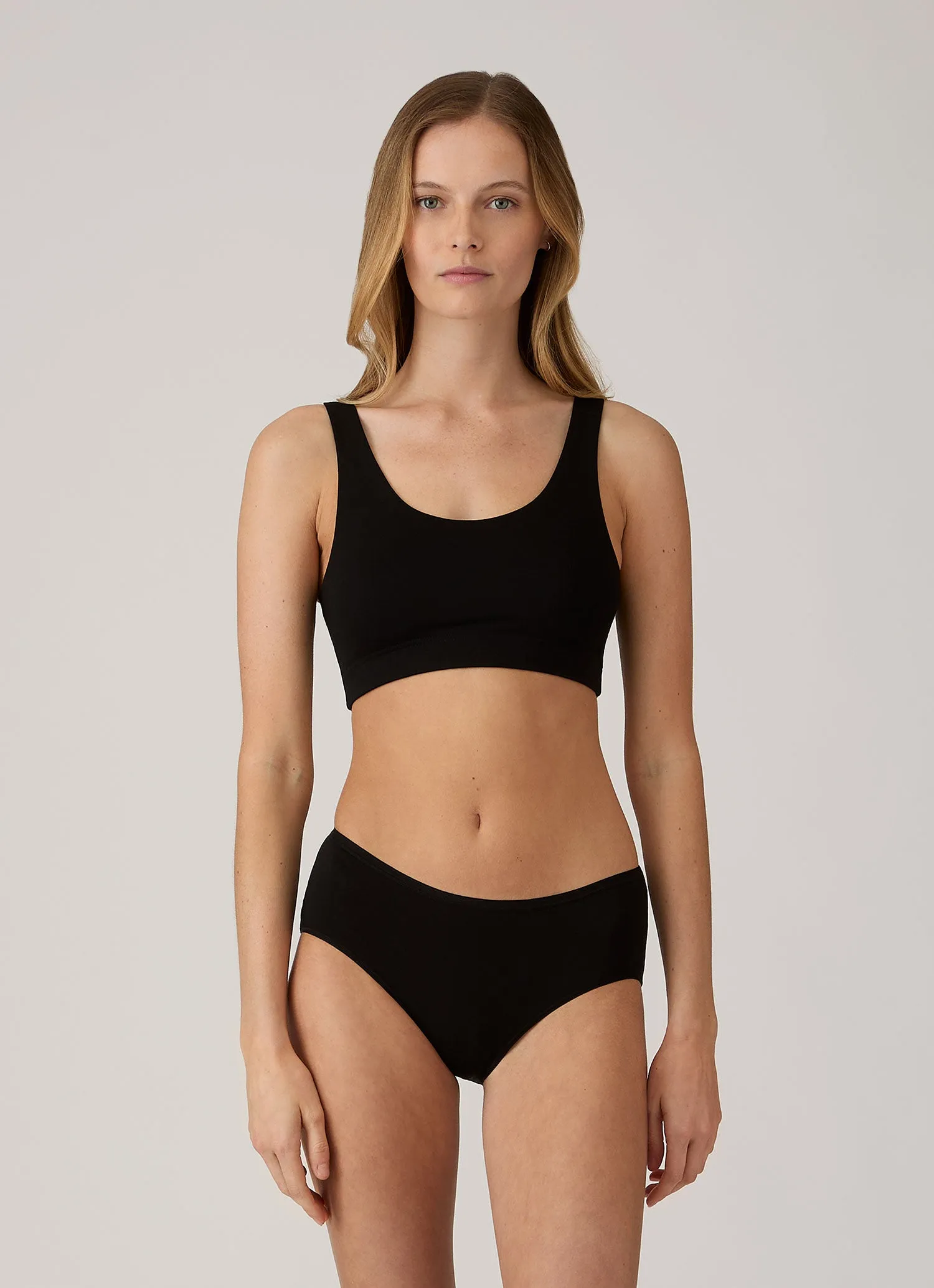 Women's Tencel™ Shorty Brief in Black sold by Sunspel