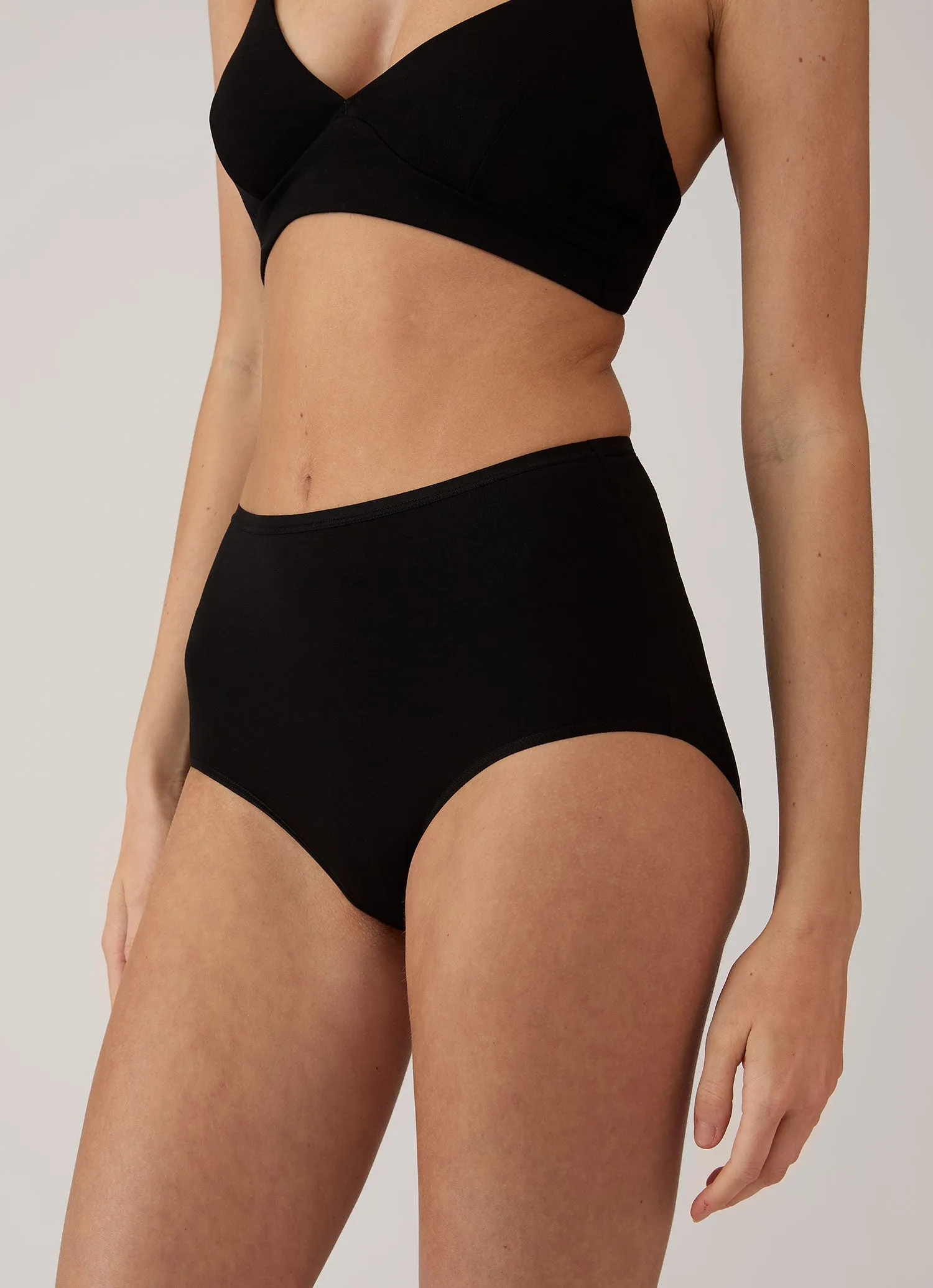 Women's Tencel™ Full Brief in Black sold by Sunspel product image thumbnail 3