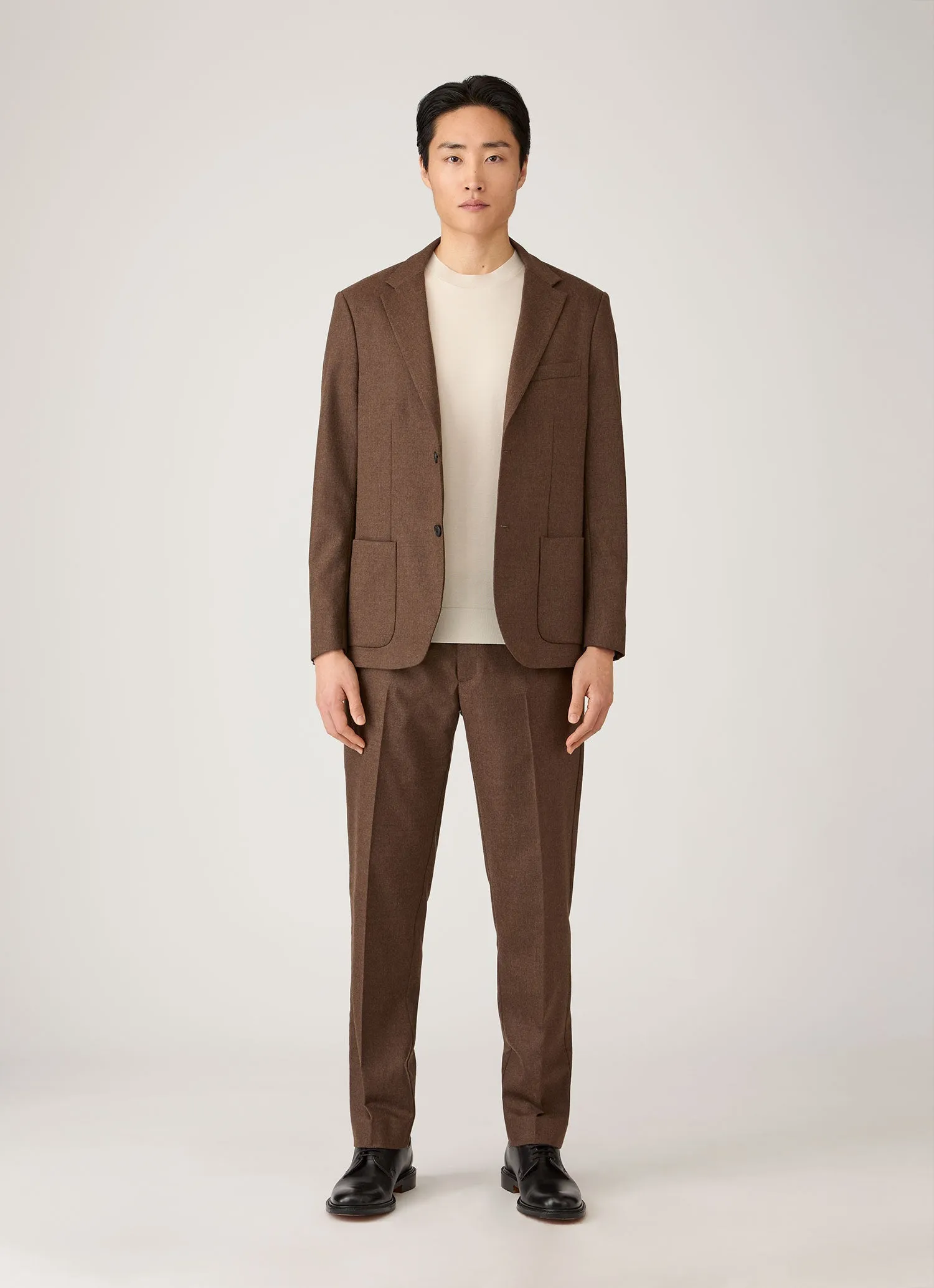 Men's Cotton Piqué T-shirt in Swansdown sold by Sunspel product image thumbnail 3