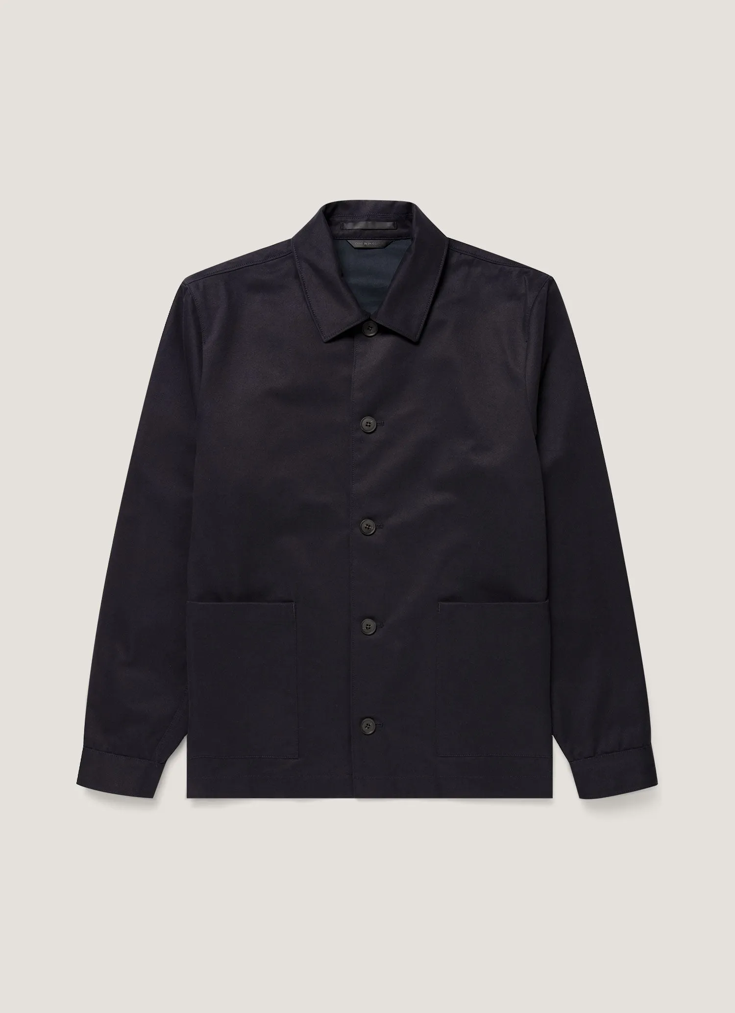 Men's Cotton Drill Chore Jacket in Navy sold by Sunspel