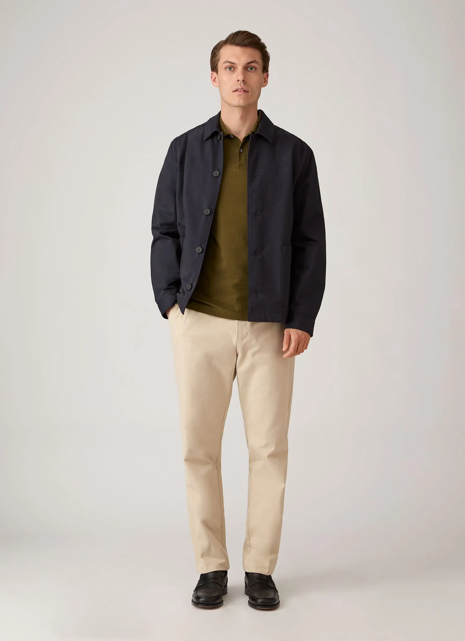 Men's Cotton Drill Chore Jacket in Navy sold by Sunspel product image thumbnail 3