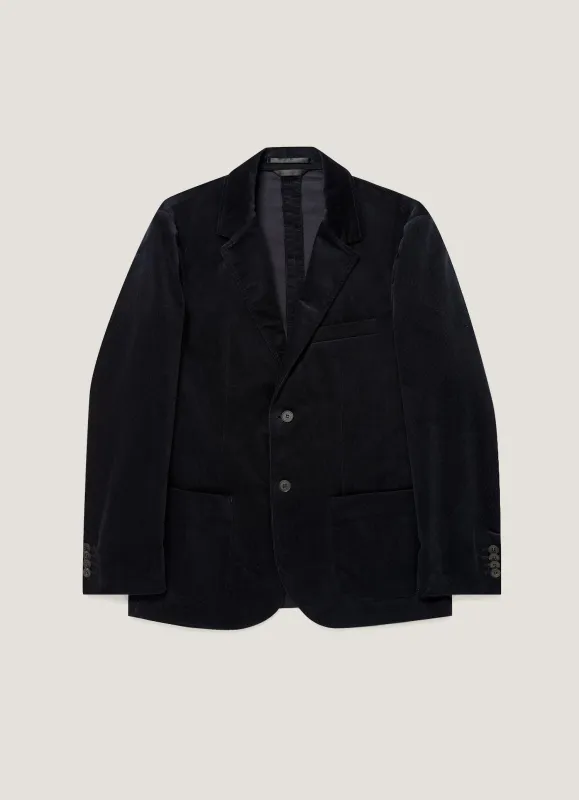 Men's Corduroy Blazer in Navy made by Sunspel