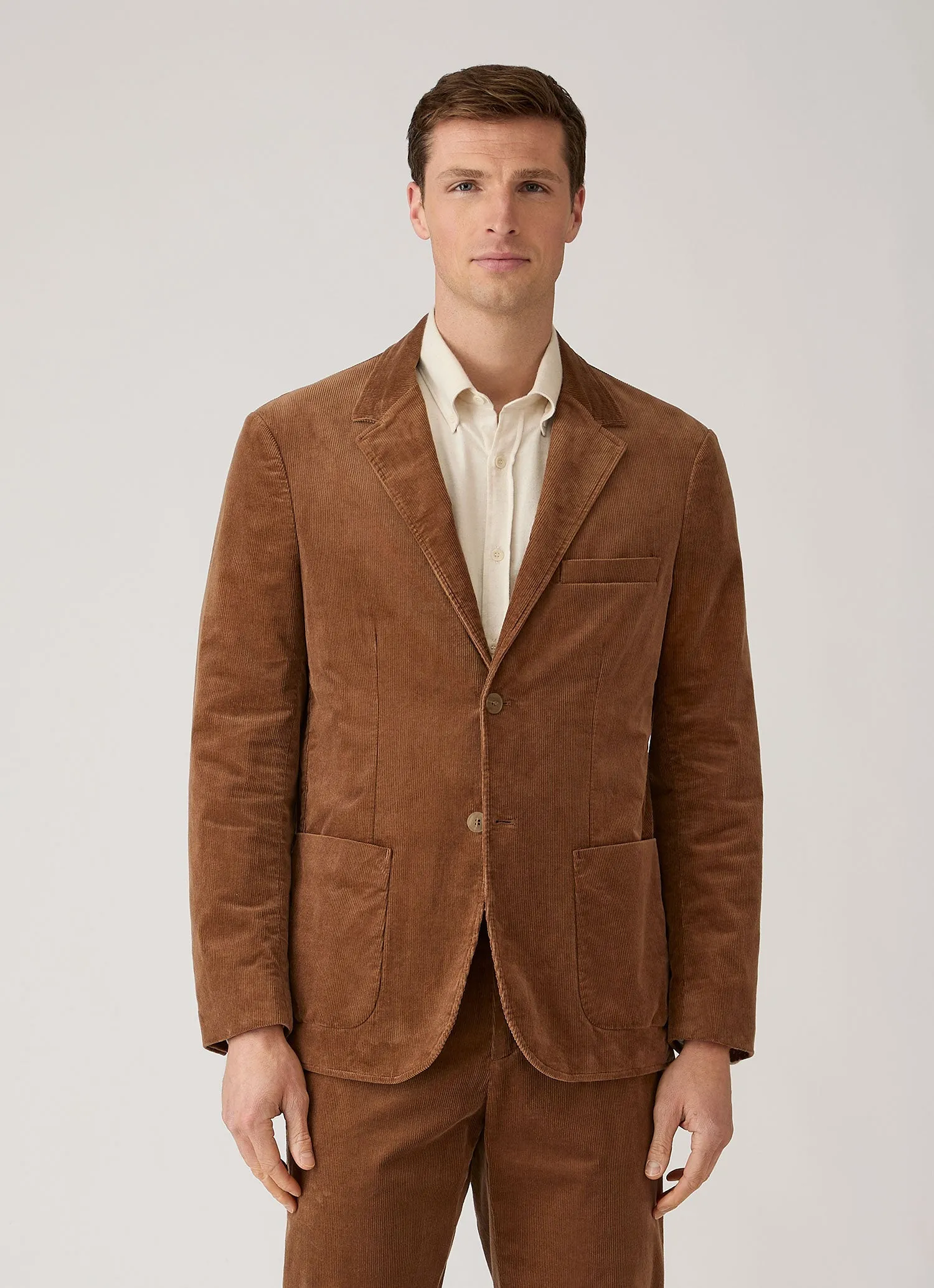 Men's Corduroy Blazer in Dark Beige sold by Sunspel product image thumbnail 2
