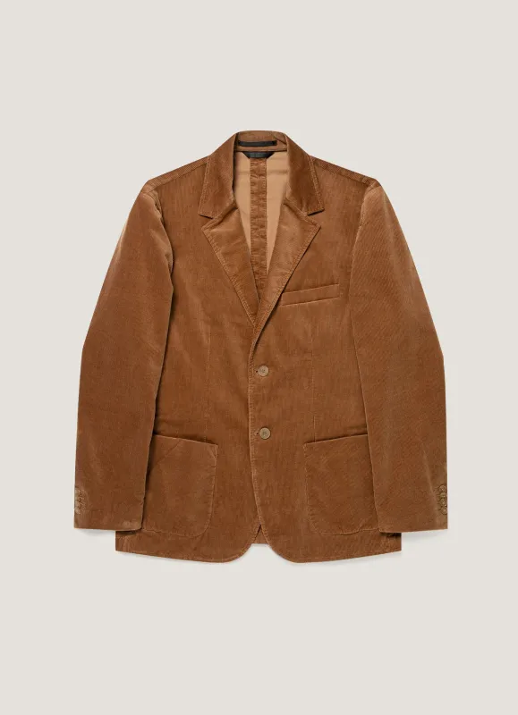 Men's Corduroy Blazer in Dark Beige made by Sunspel