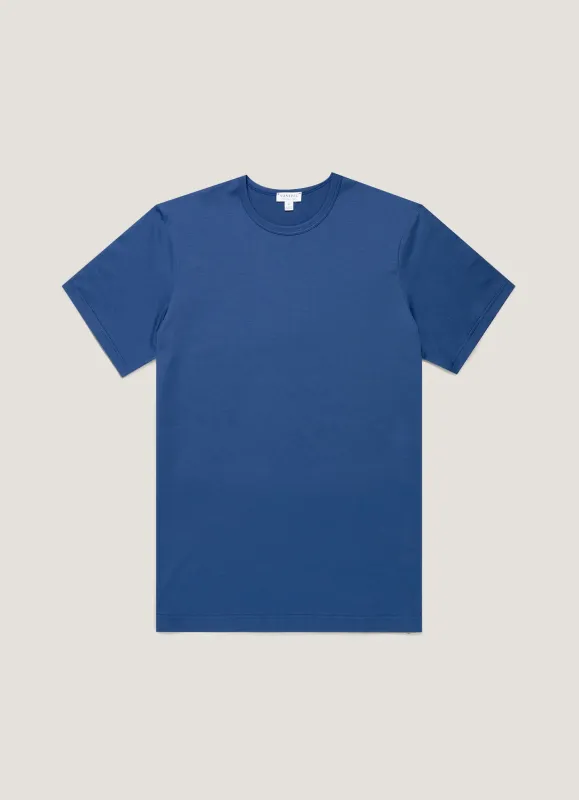 Men's Classic T-shirt in Clear Night made by Sunspel