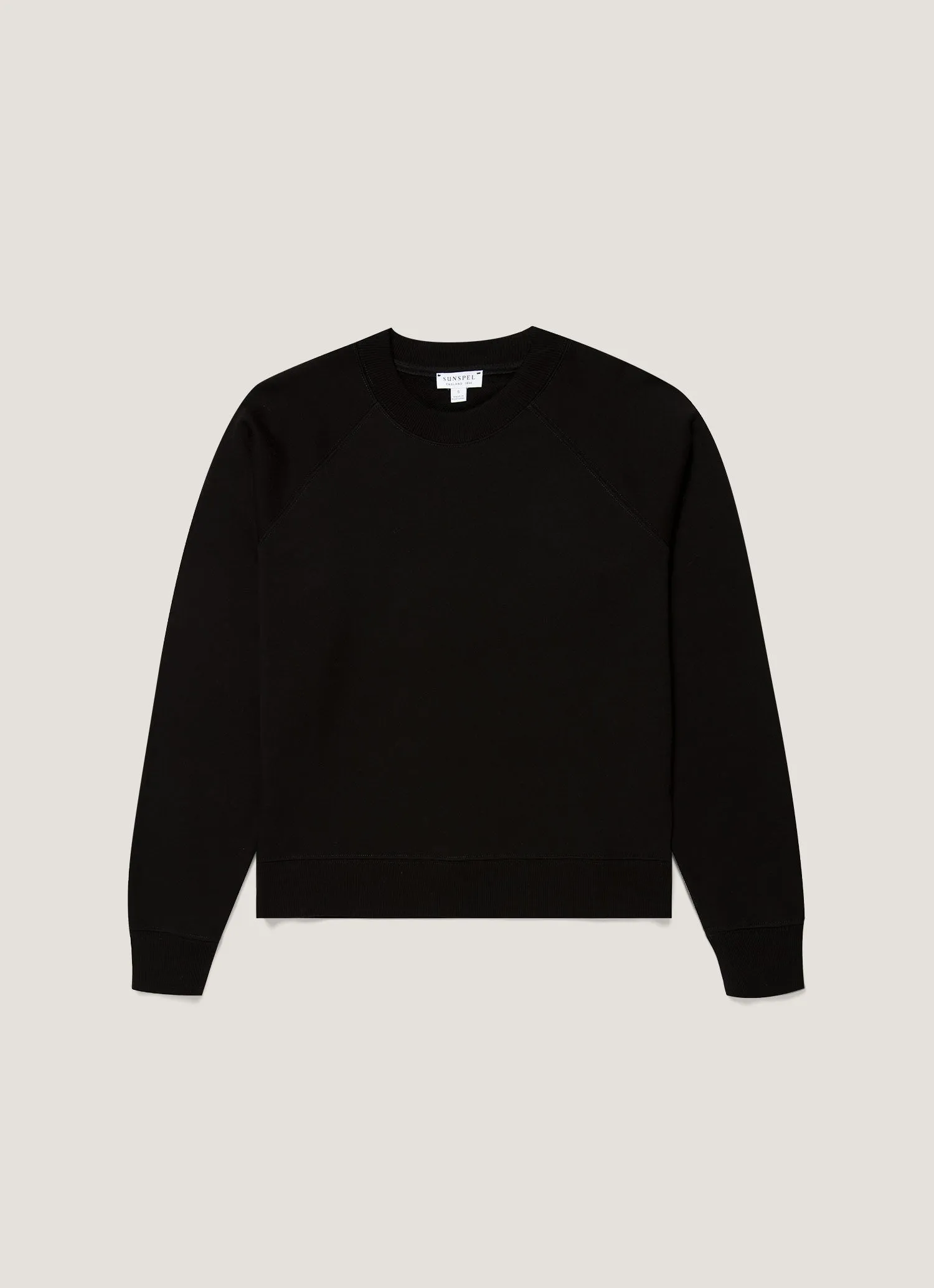 Women's Supima Loopback Sweatshirt in Black sold by Sunspel