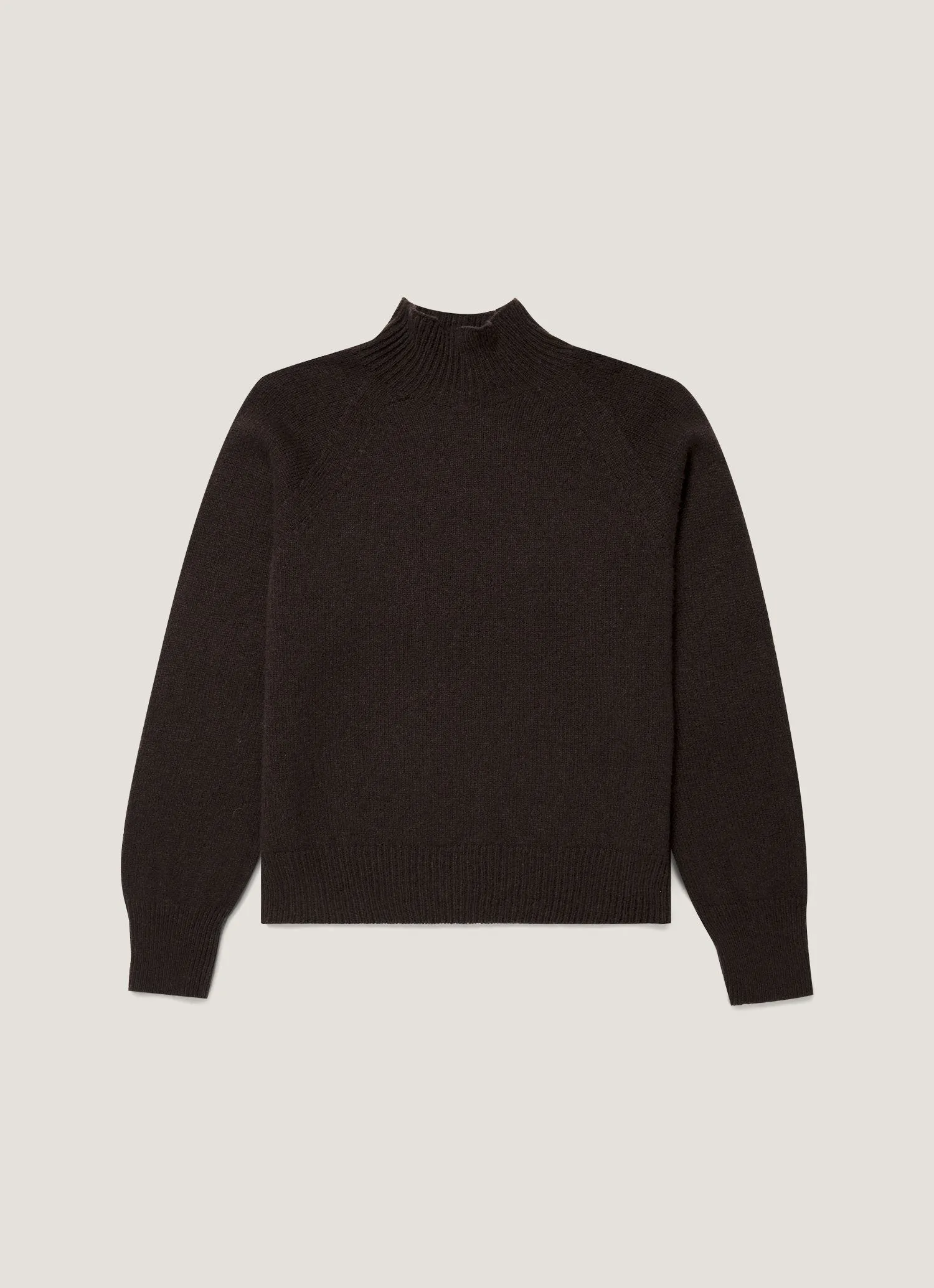 Women's Lambswool Funnel Neck Jumper in Truffle sold by Sunspel