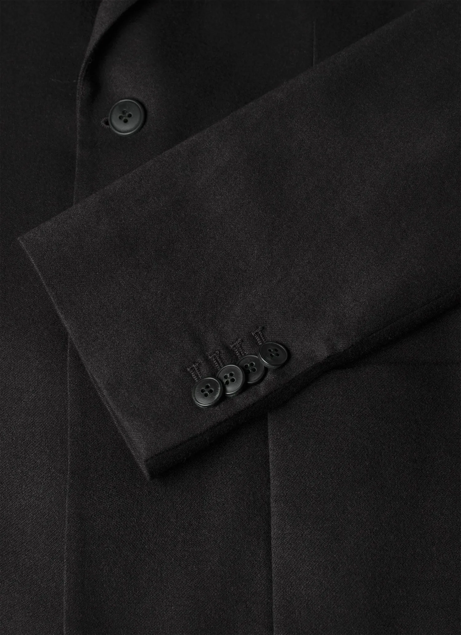 Men's Wool Cashmere Flannel Two-Piece Suit in Charcoal Melange sold by Sunspel product image thumbnail 5